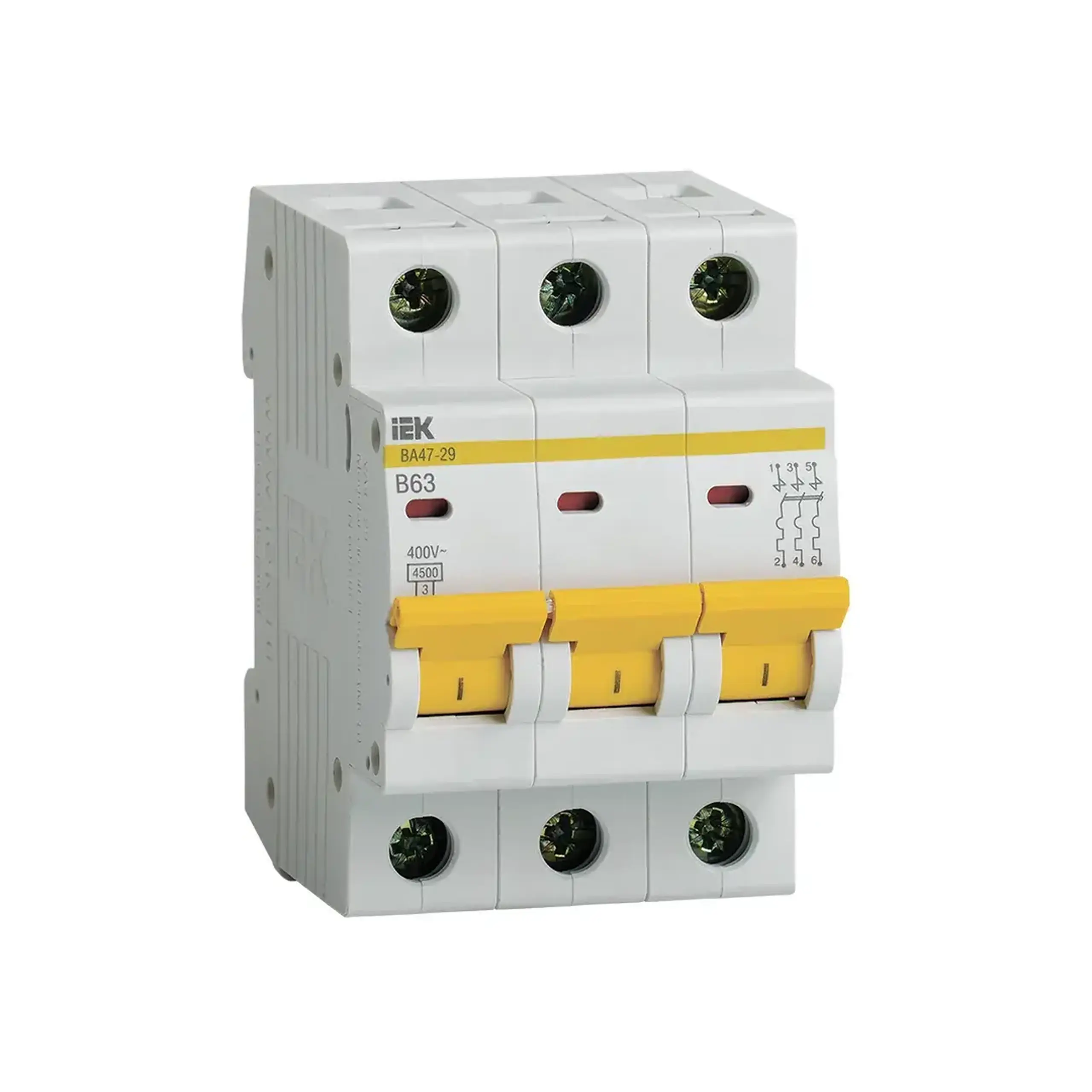 Întreruptor automat IEK VA47-29 1P 2 A 400 V B - 63 A (A) 3P