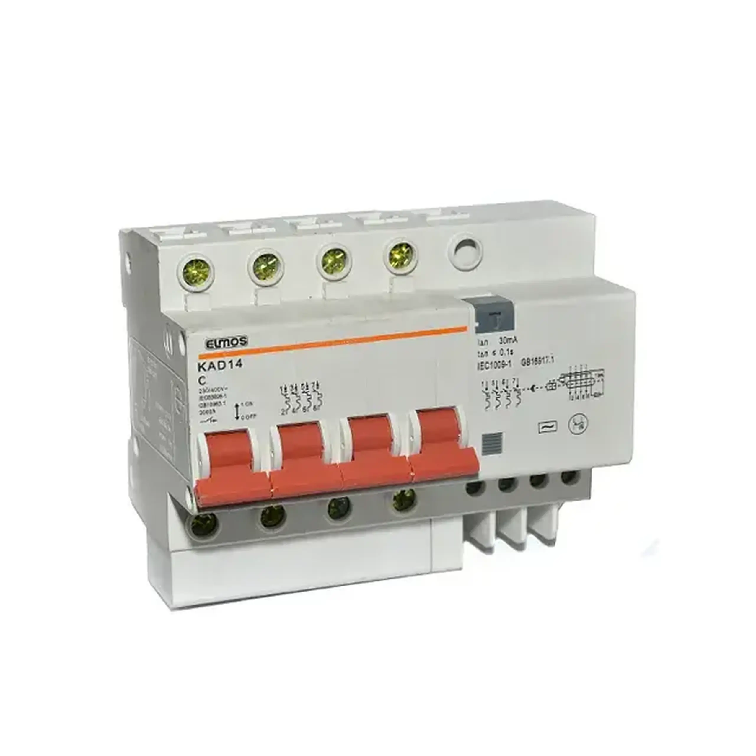 Întreruptor diferențial KAD14 C 10 mA 16 A 4P 400 V Elmos - Curent (A) 32 A