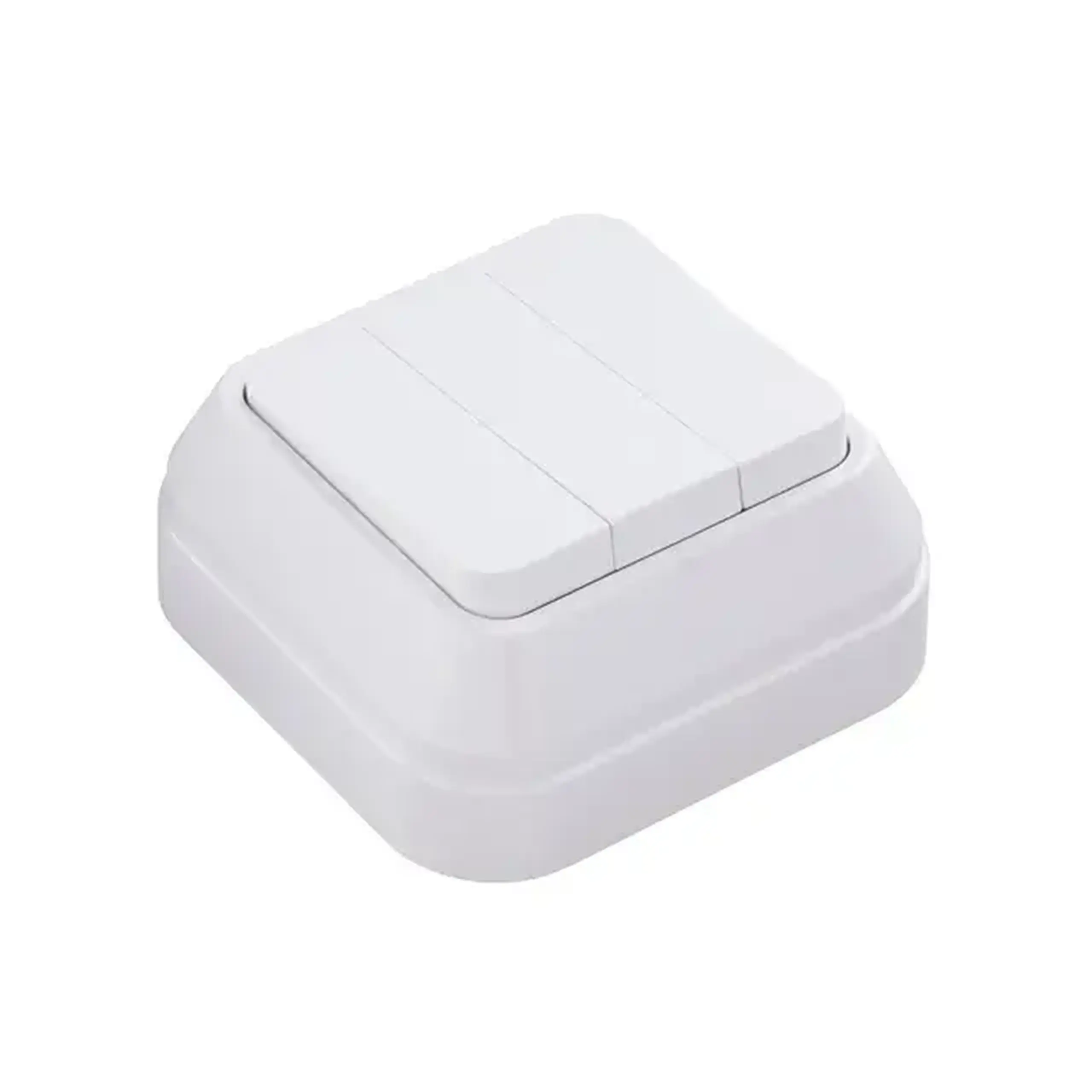Întrerupător triplu exterior 10 A 250 V alb Makel
