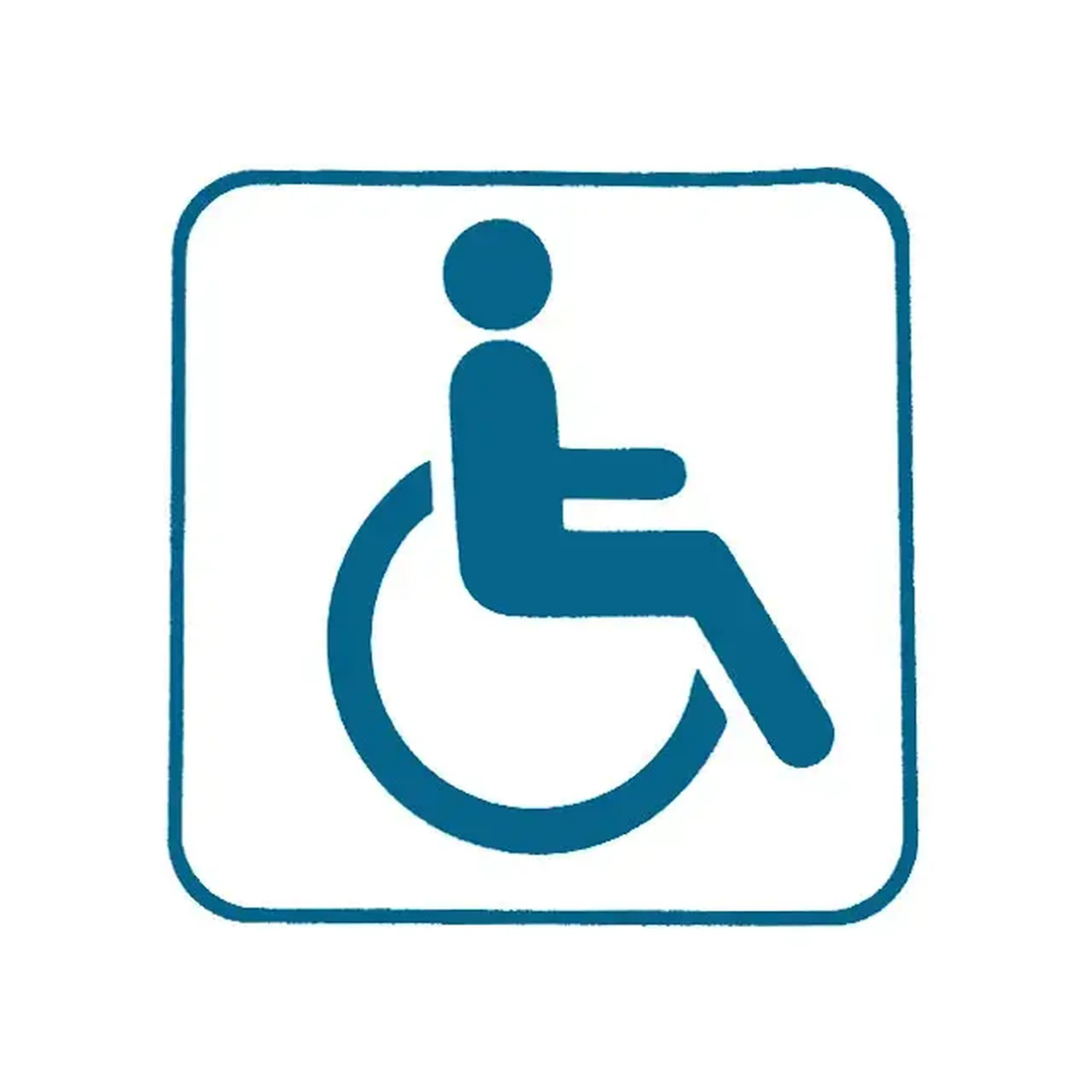Autocolant handicap 20 x 20 cm alb