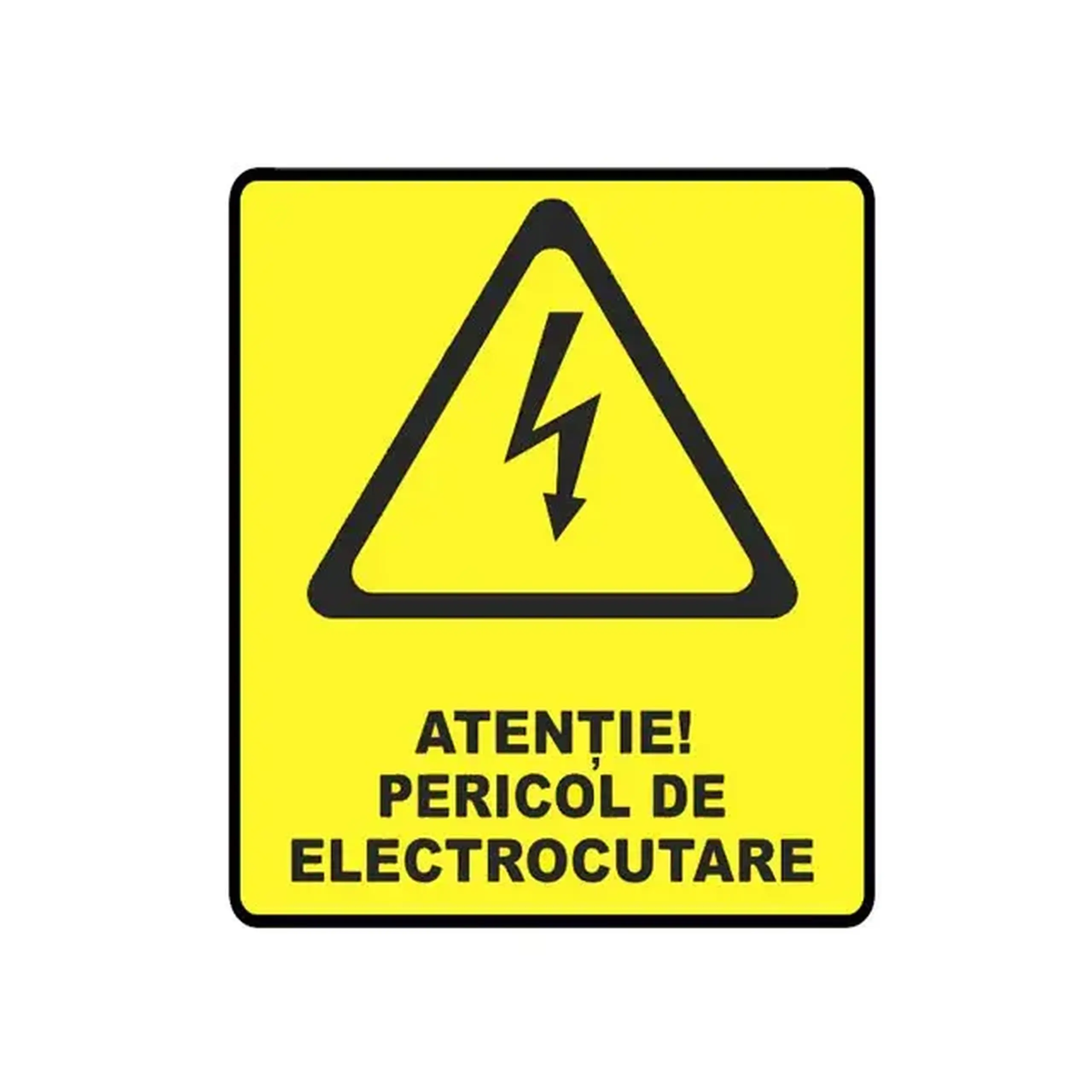 Autocolant pericol de electocutare A5 148 x 210 mm galben