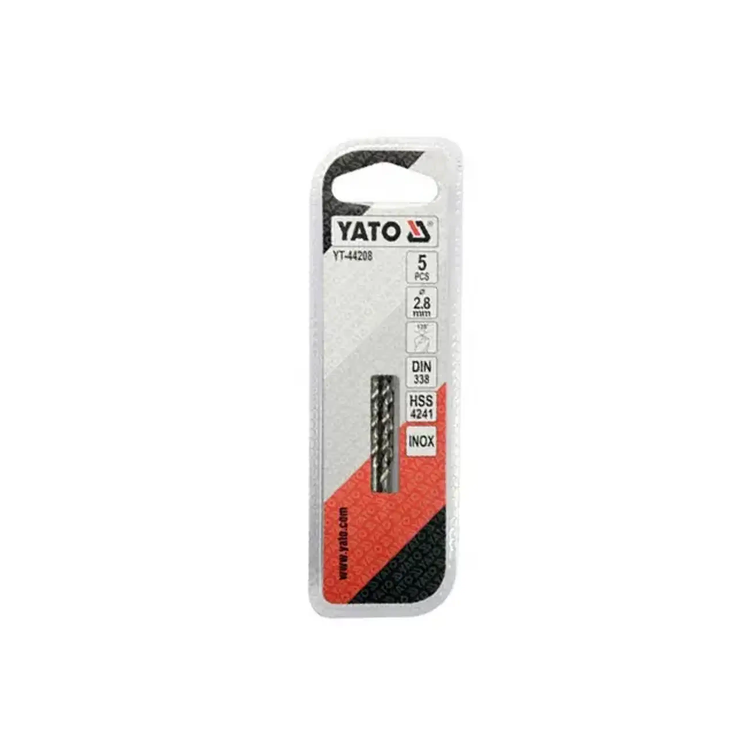 Set burghie 5 buc. pentru metal DIN338 2.8 mm Oțel HSS Cilindric Yato