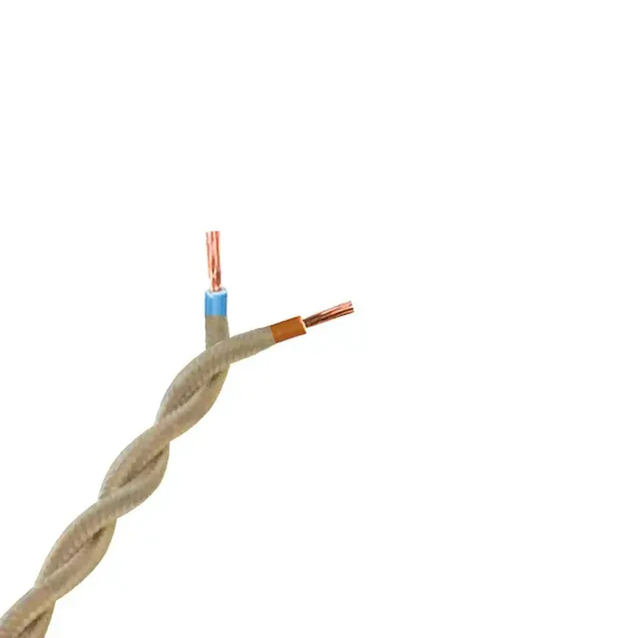 Cablu Elmos Decorativ 2 * 0.75 mm² bej cupru