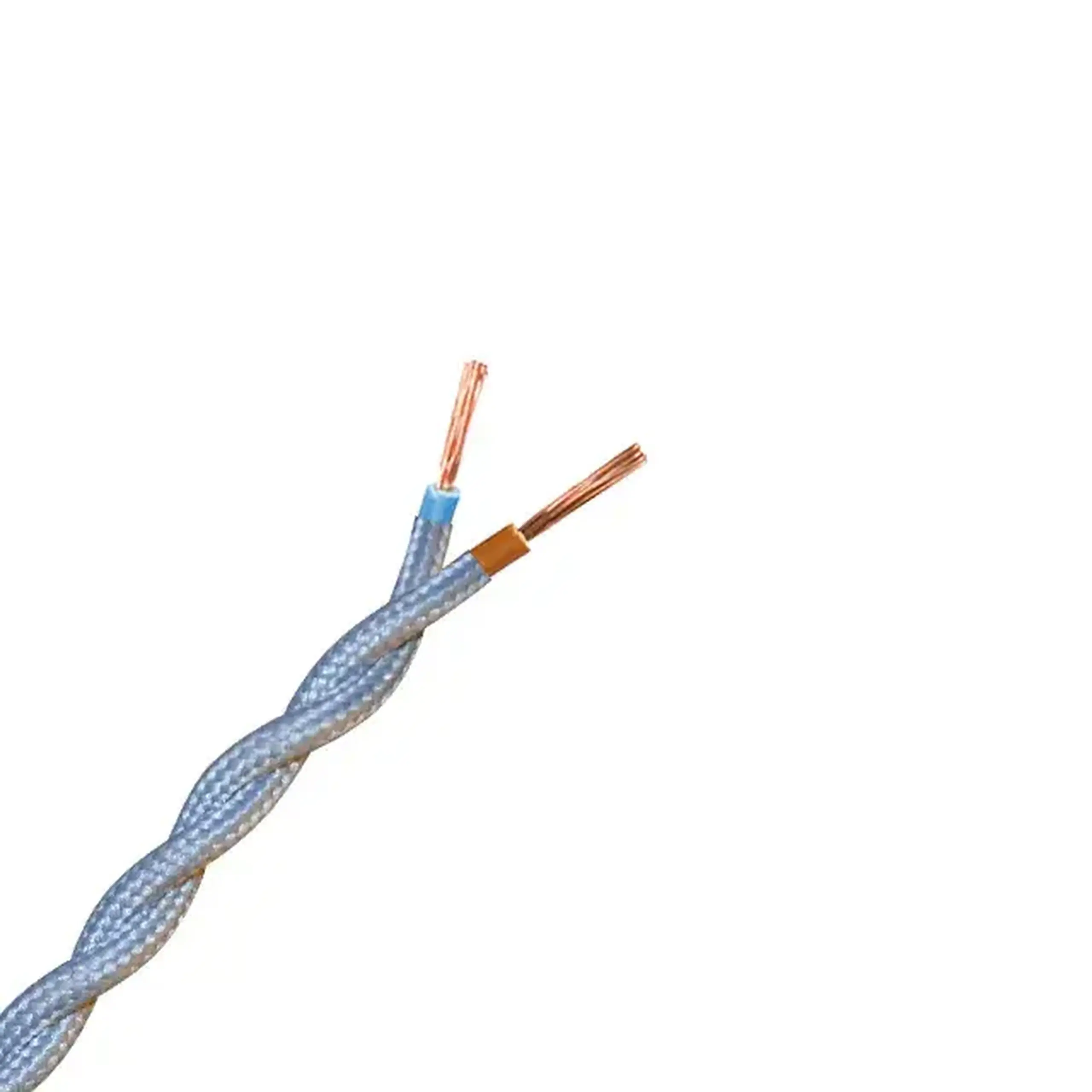 Cablu Elmos Decorativ 2 * 0.75 mm² gri deschis cupru