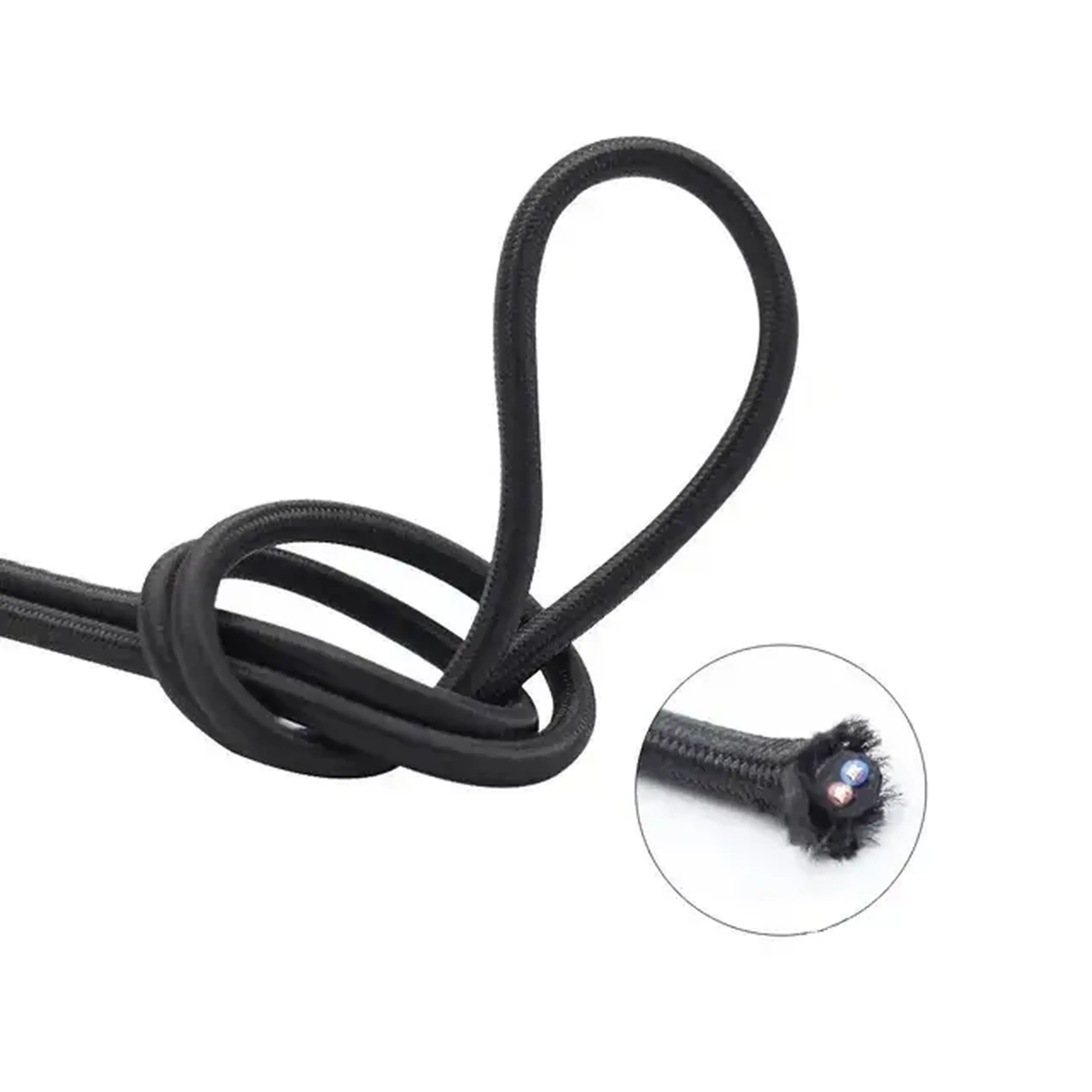 Cablu Elmos Decorativ 2 * 0.75 mm² negru cupru