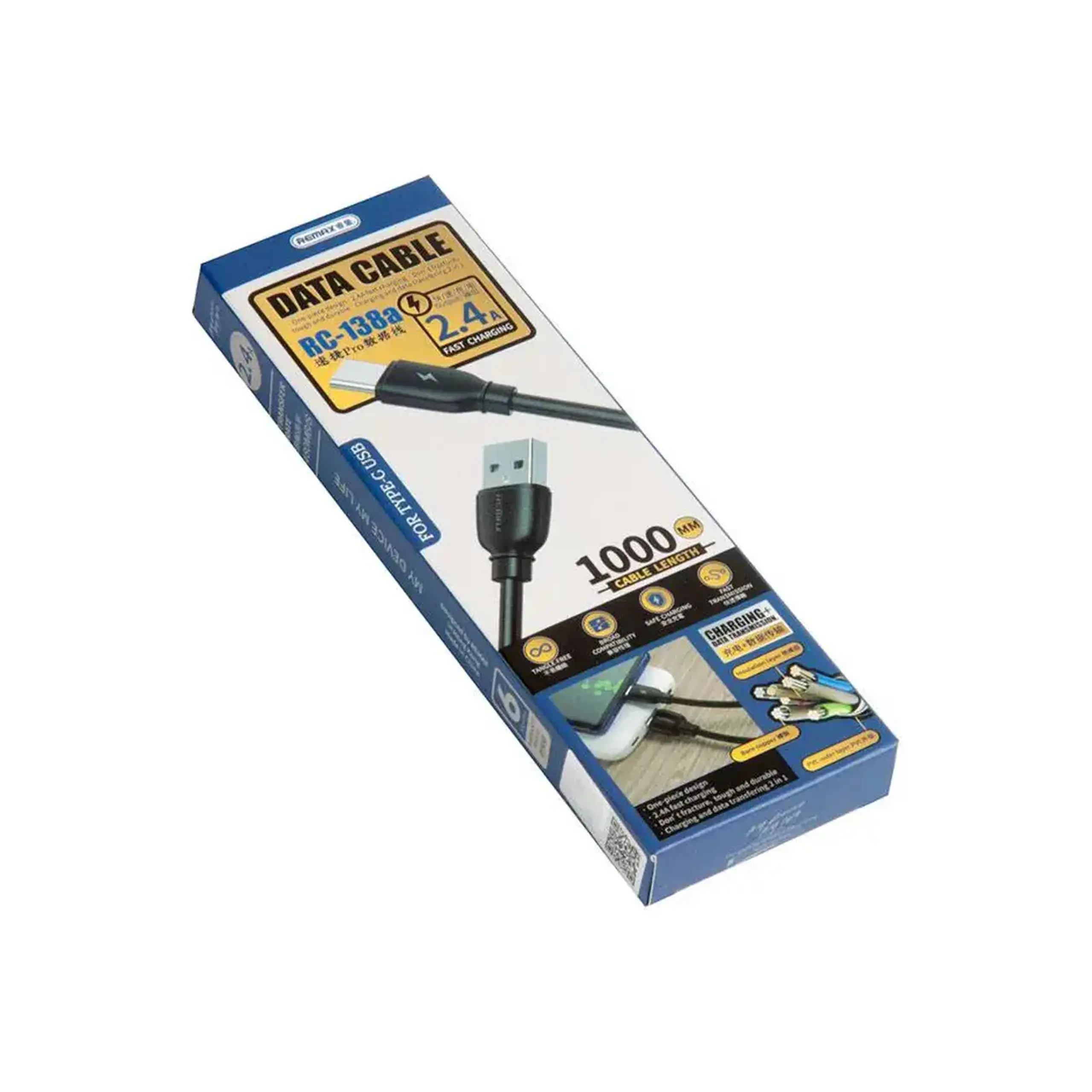Cablu USB A - Type C 1 m RC-134A Remax - Model RC-138 A