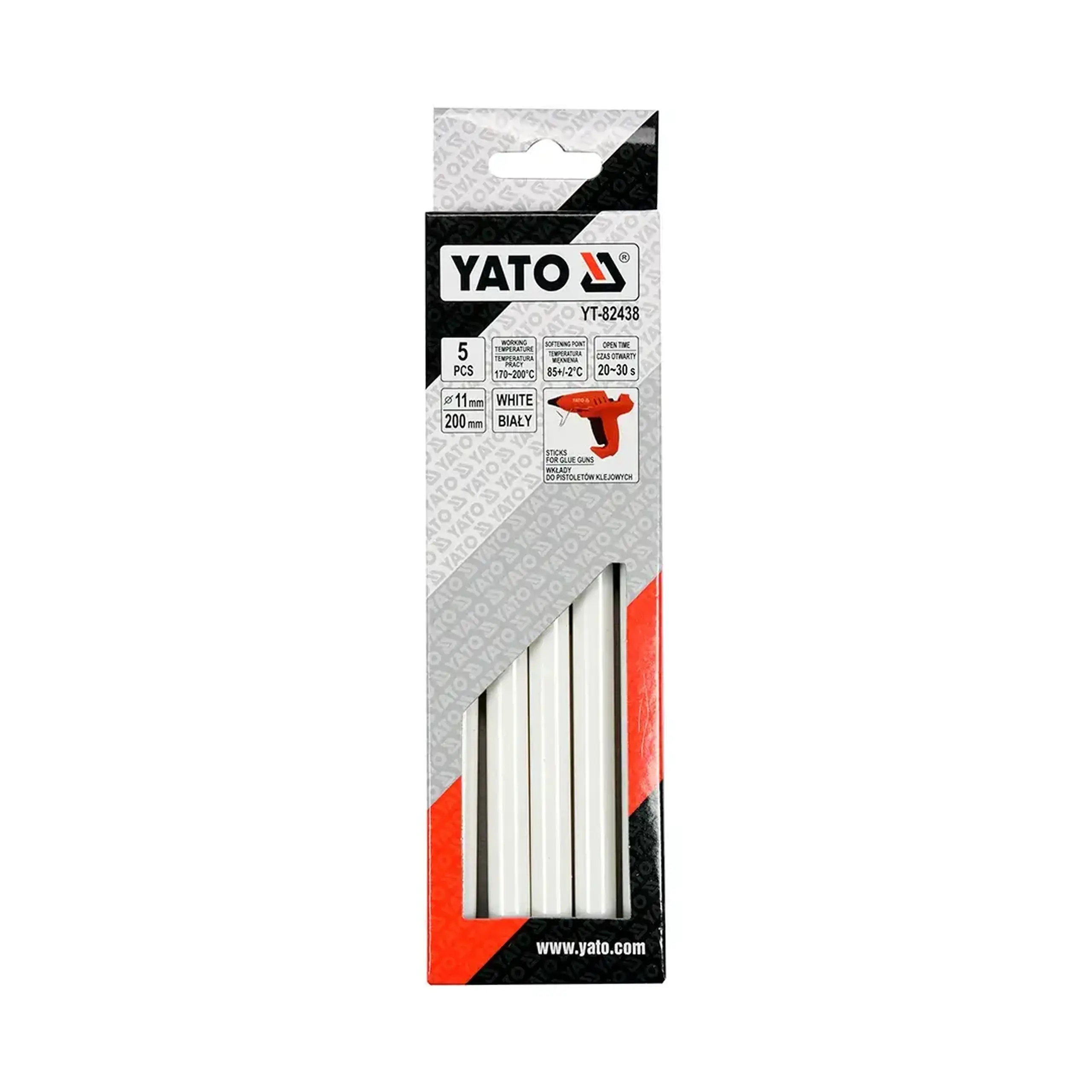 Clei pentru pistol de lipit Yato YT-82438 200 x 11 mm alb