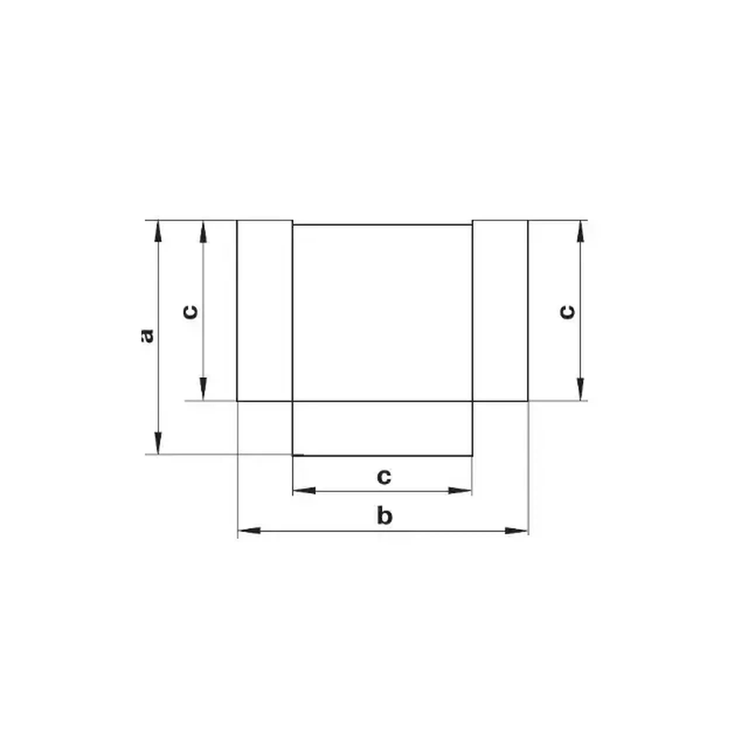 Conector de aeroduct Ventika KP55-2 55 x 110 x 66 mm plastic alb - Model KP55-6