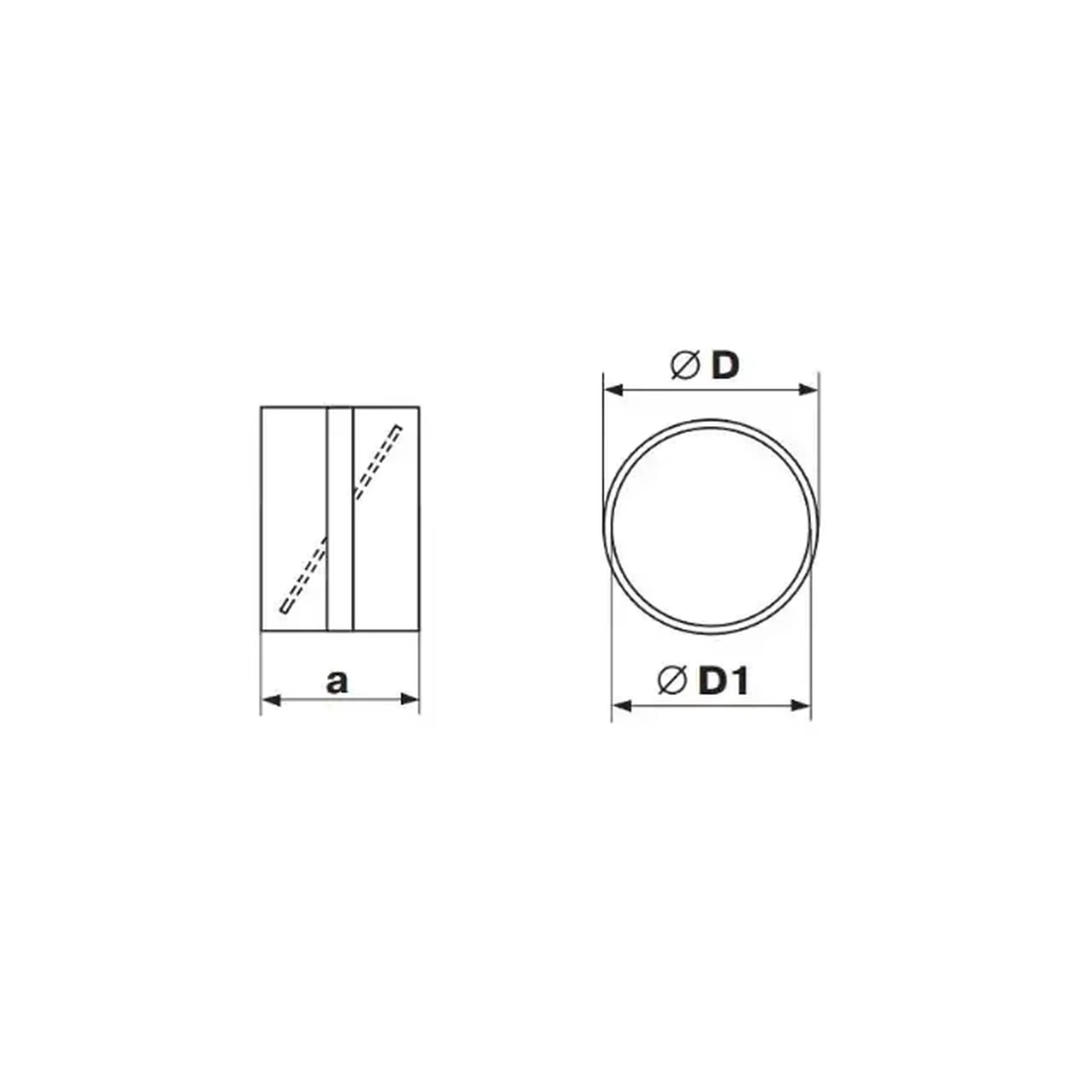 Conector de aeroduct Ventika KO150-2 62 x 150 mm plastic alb - Model KO150-22