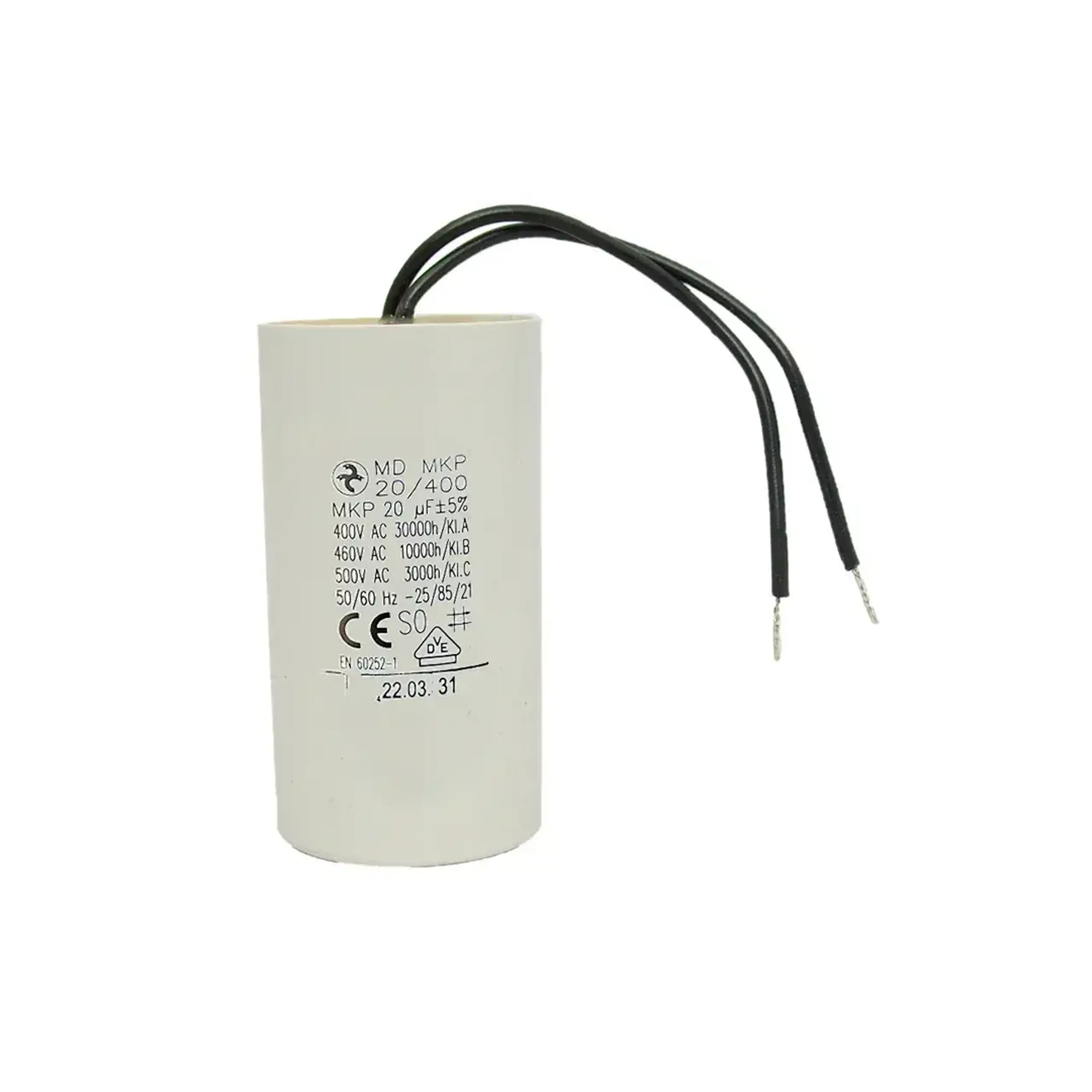 Condensator MD MKP 2 μF 400 V Hydra - Capacitate 20 μF