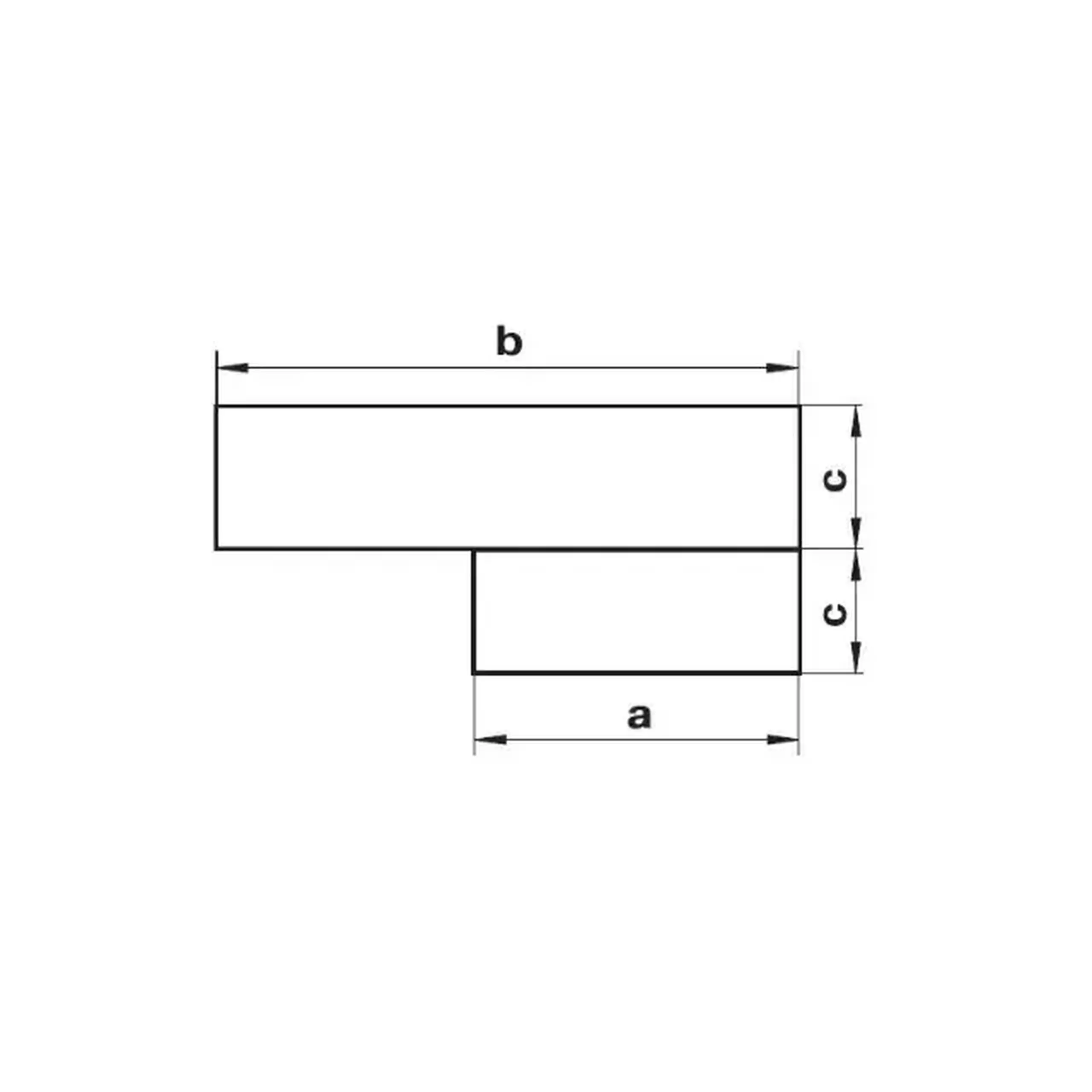 Conector de aeroduct Ventika KP55-2 55 x 110 x 66 mm plastic alb - Model KP55-60