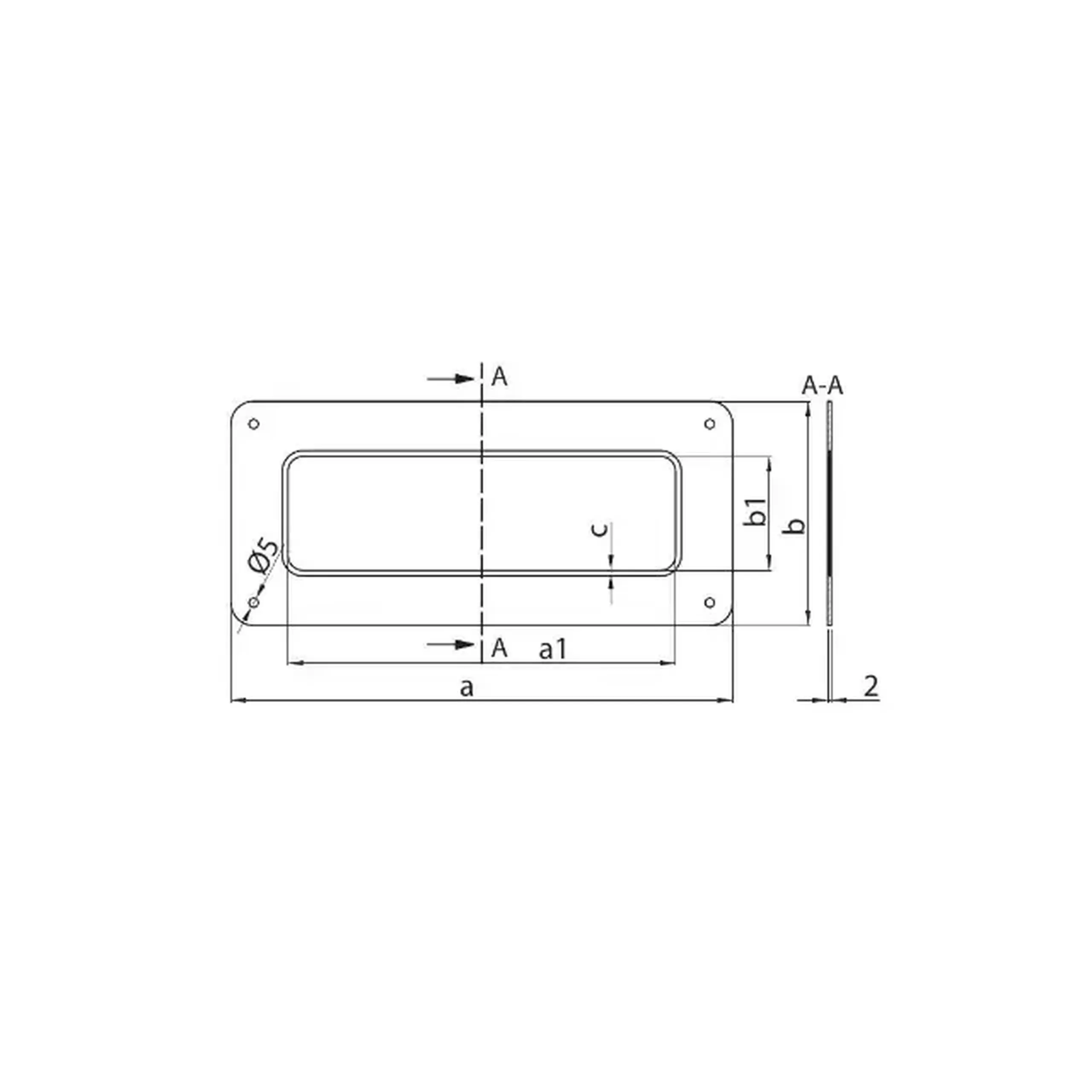 Conector de aeroduct Ventika KP60-9 60 x 204 mm plastic alb
