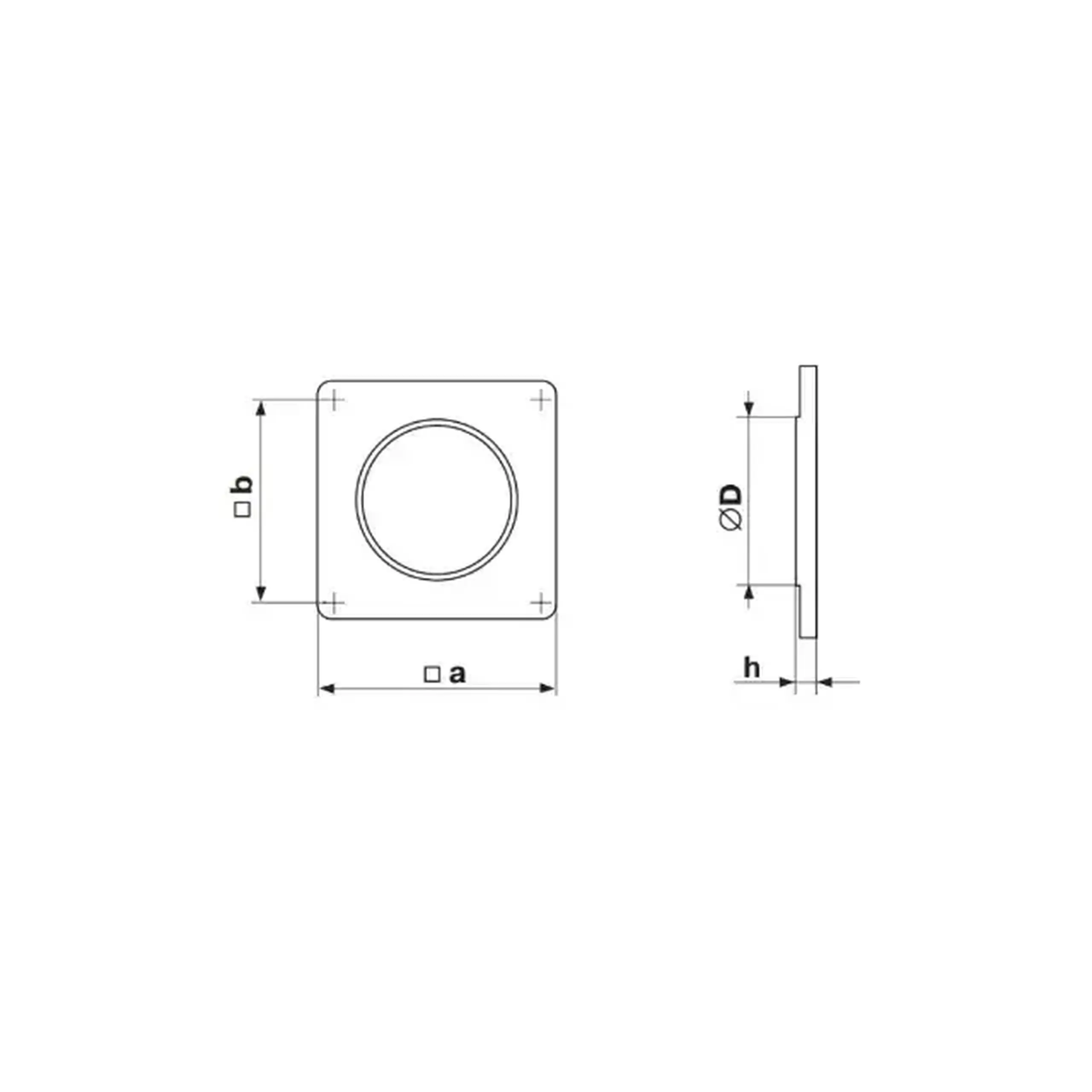 Conector de aeroduct Ventika KO150-K 204 x 3 x 153 mm plastic alb