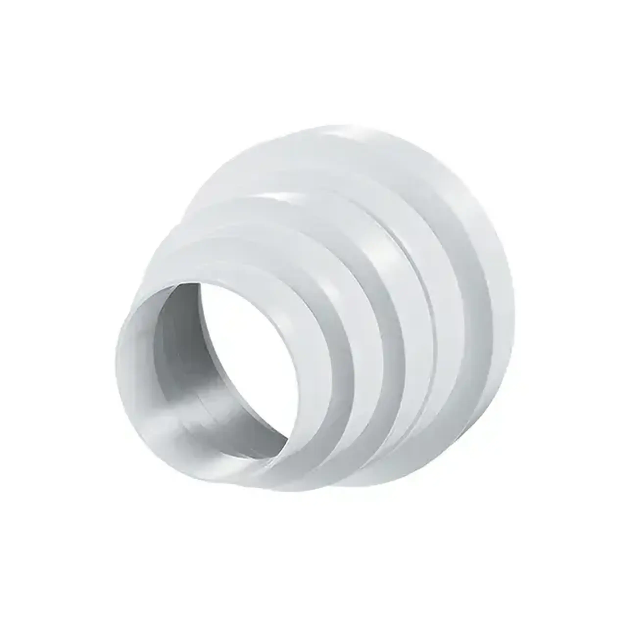 Conector de aeroduct Ventika RDUNI 125 x 100 mm plastic alb