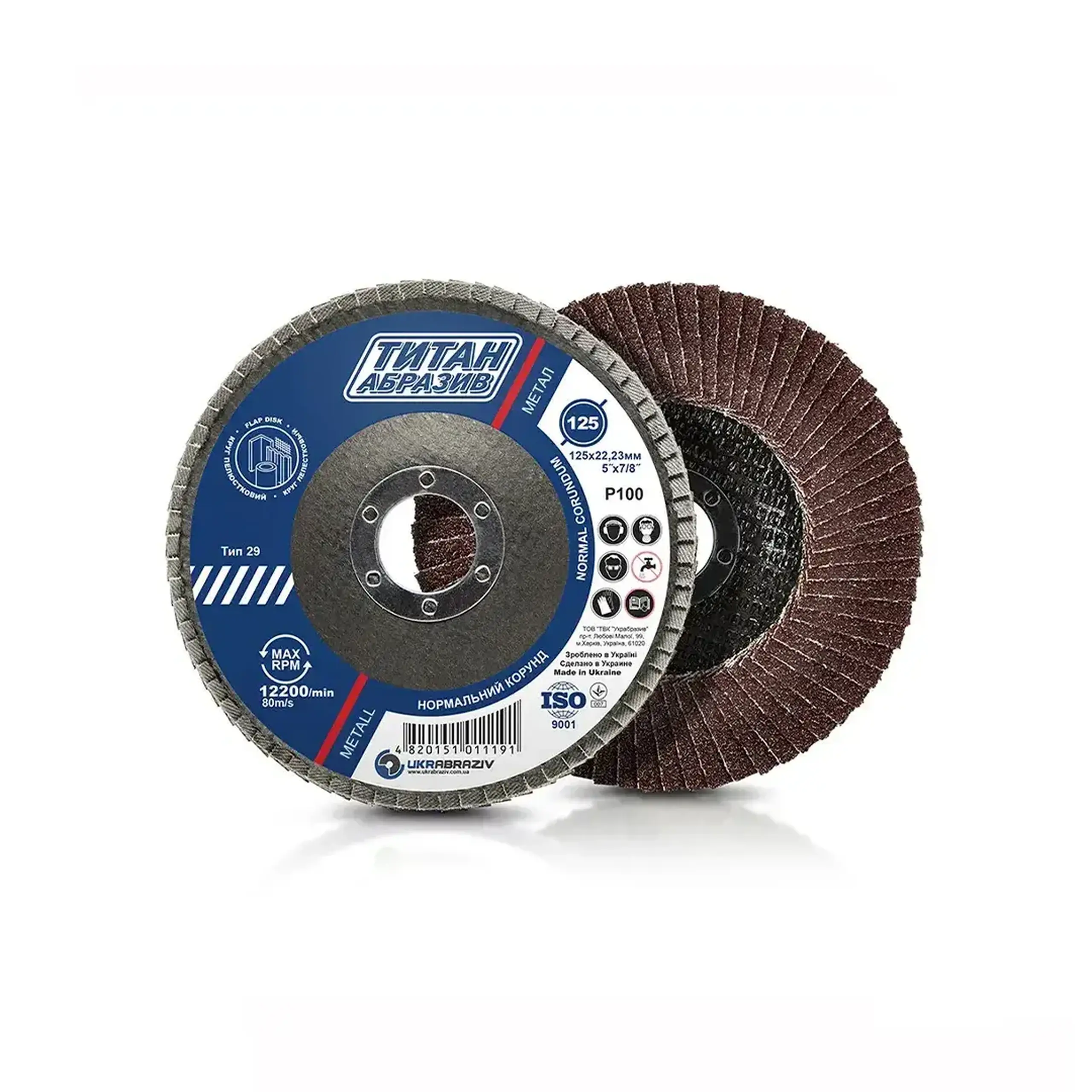 Disc lamelar frontal P60 125 * 22 mm Titan Abraziv