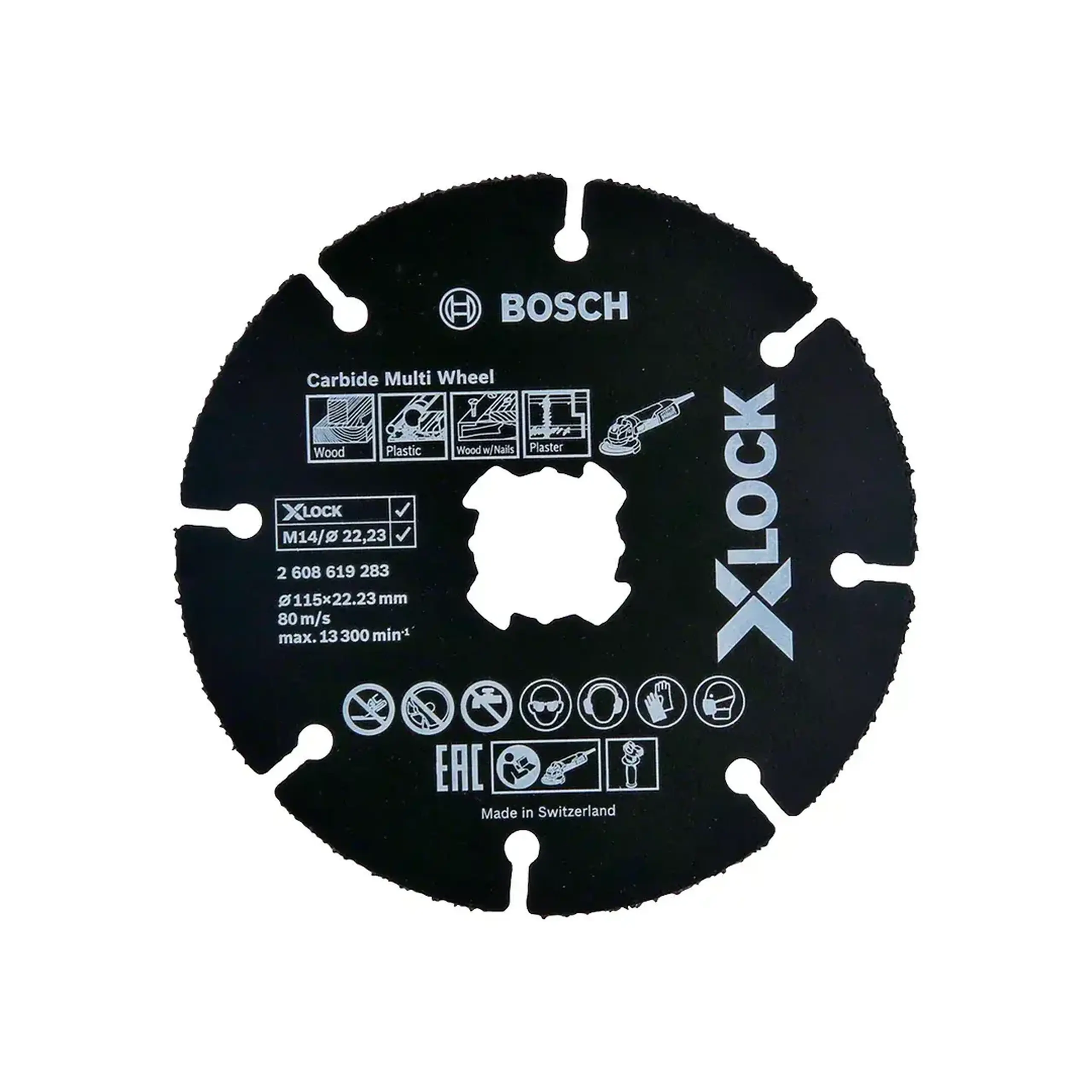 Disc de tăiat X-Lock 115 * 22.23 mm Bosch - pentru aluminiu, lemn, plastic 115 *