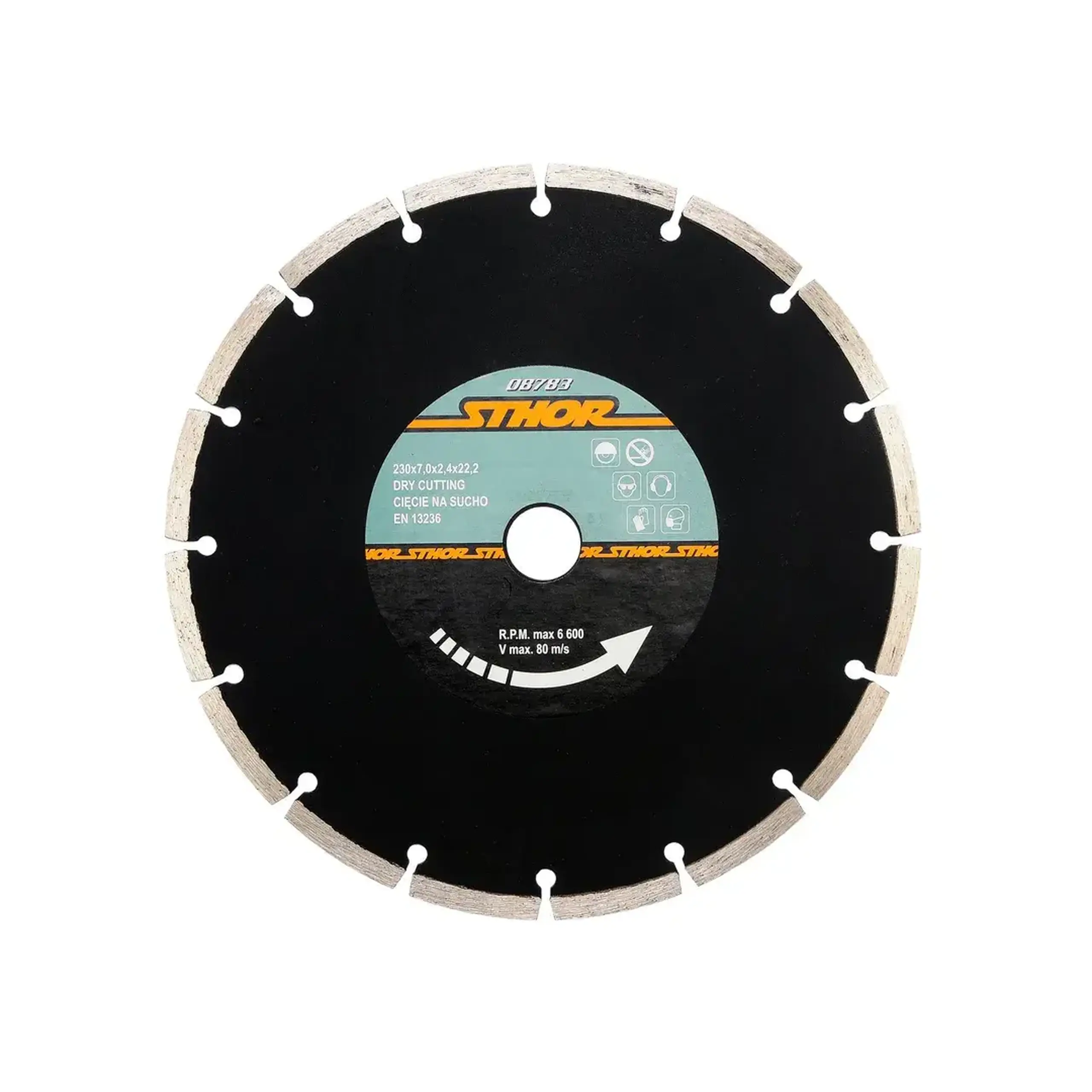 Disc diamantat segmentat pentru beton 125 * 22.2 mm Sthor - Diametru 230 *