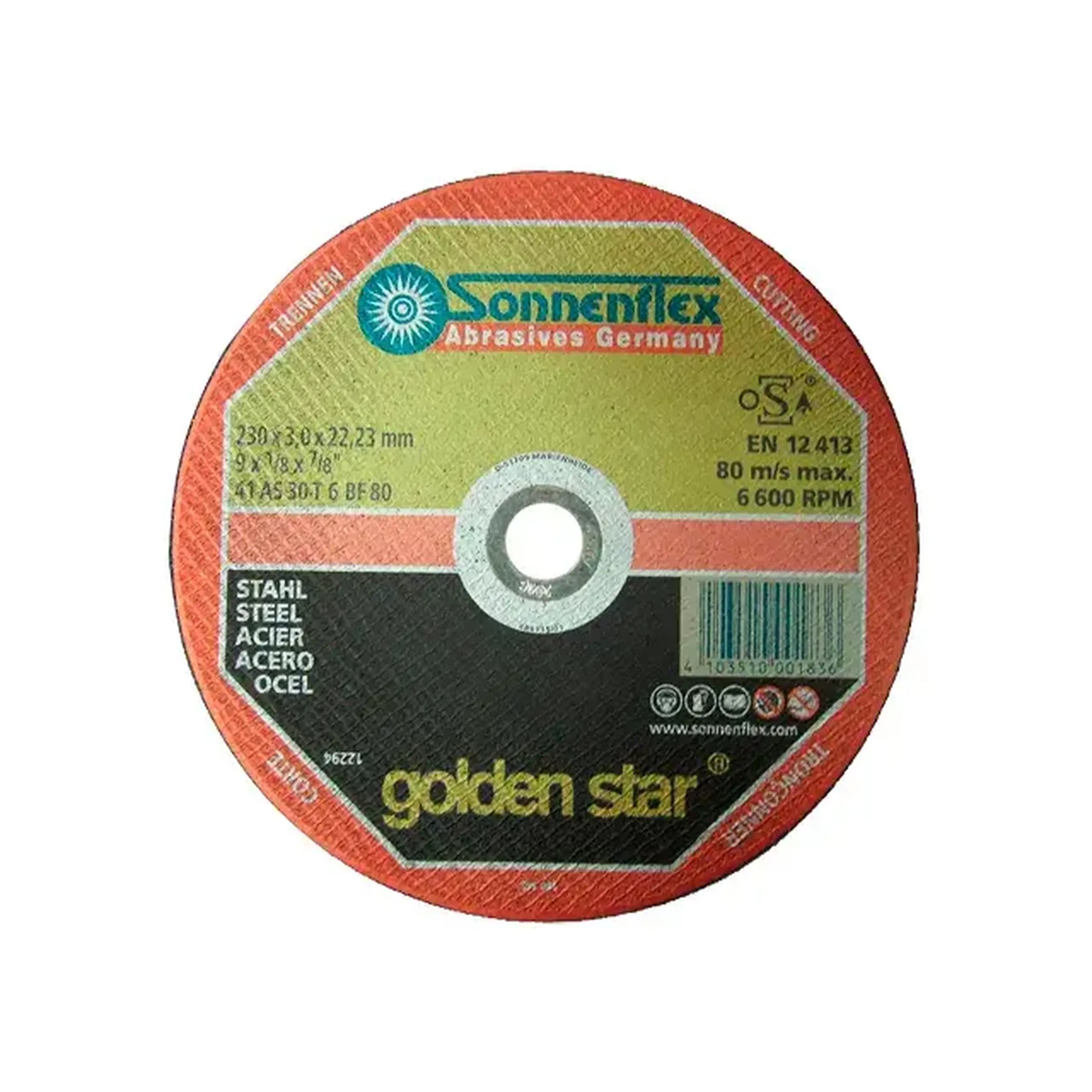 Disc de tăiat pentru oţel GOLDENSTAR 180 * 22.23 mm Sonnenflex - Diametru 230 *
