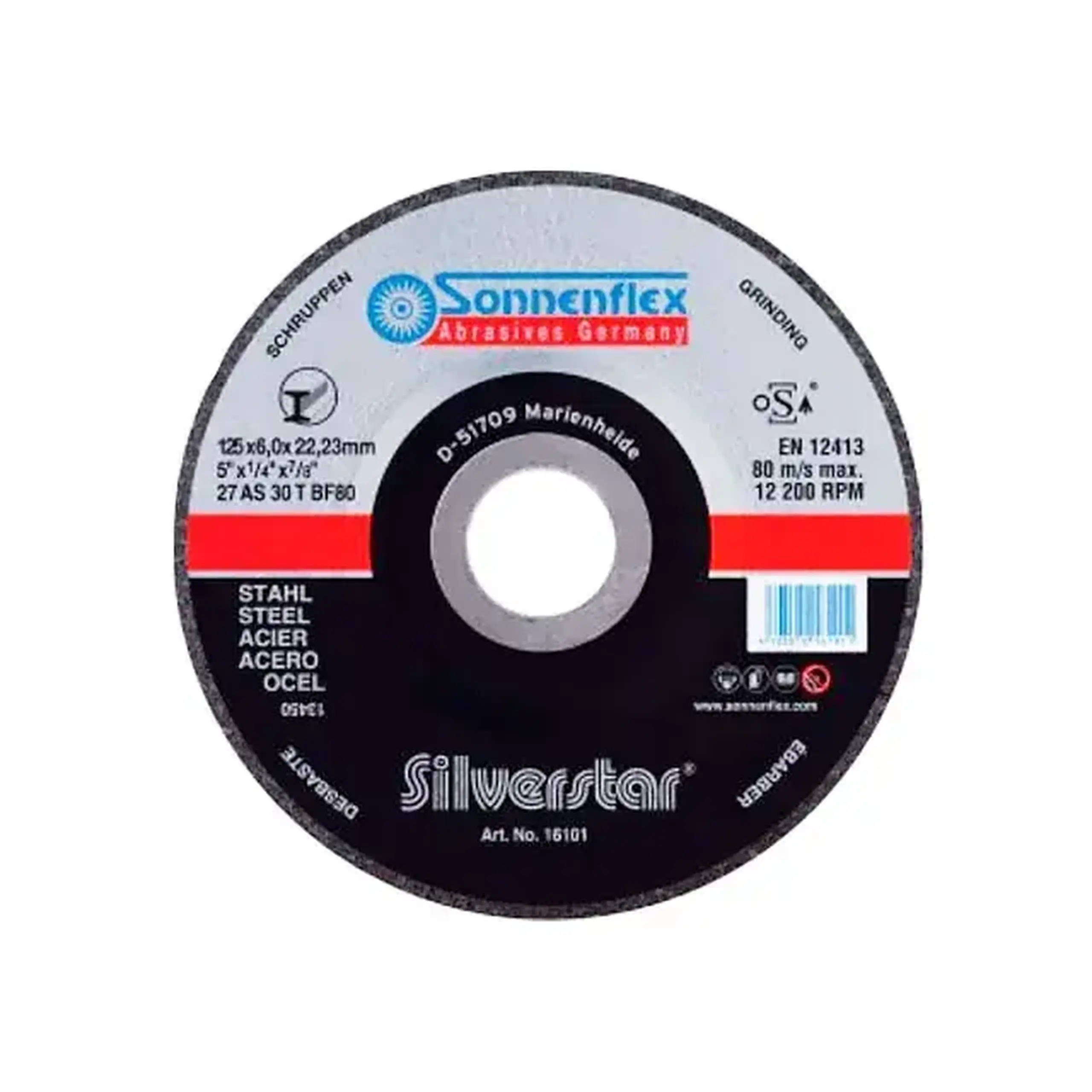 Disc abraziv SILVERSTAR 180 * 22.23 mm Sonnenflex