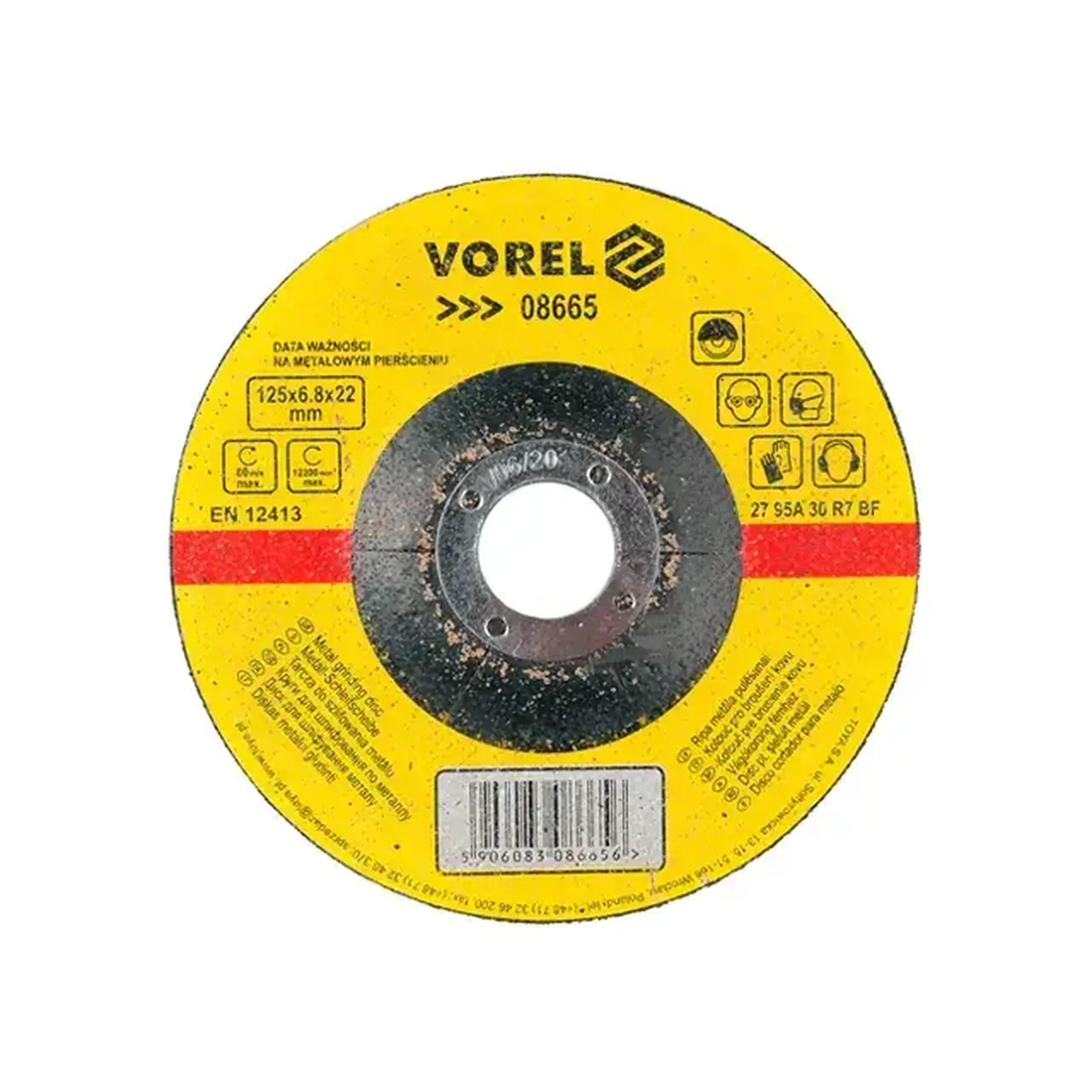 Disc abraziv 125 * 22 mm Vorel - Diametru 125 *