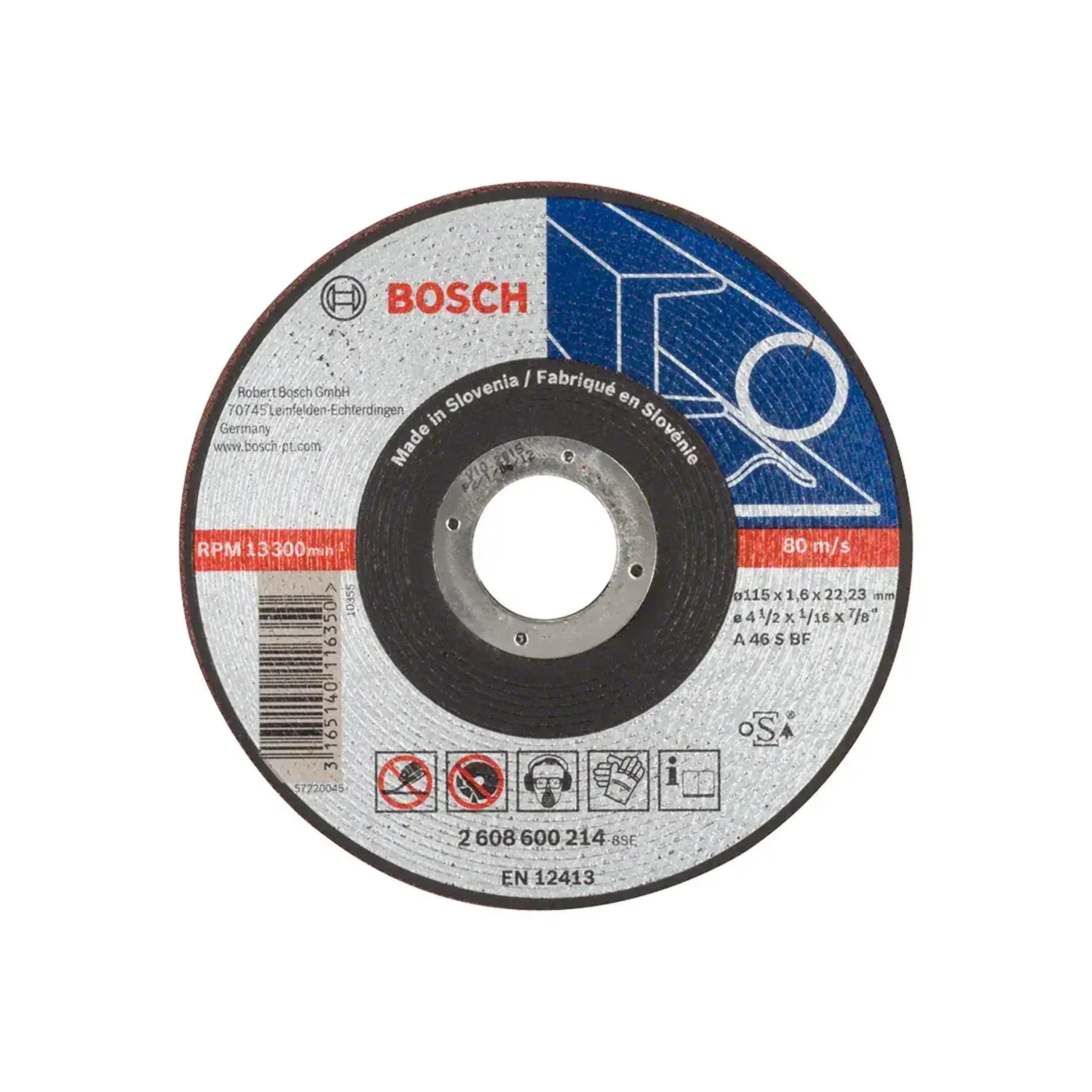 Disc de tăiat pentru metal 115 * 22.23 mm Bosch