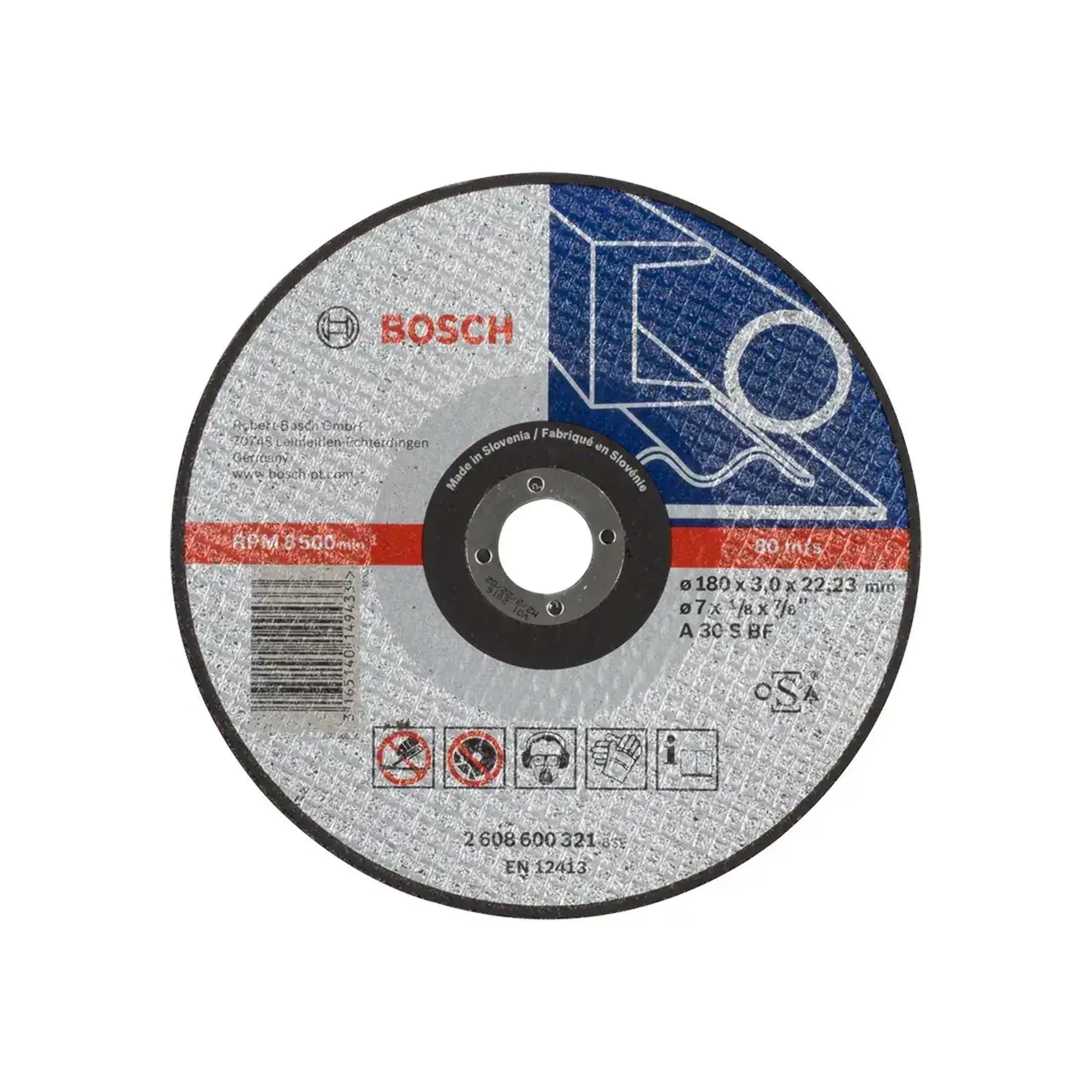 Disc de tăiat pentru metal 180 * 22.23 mm Bosch