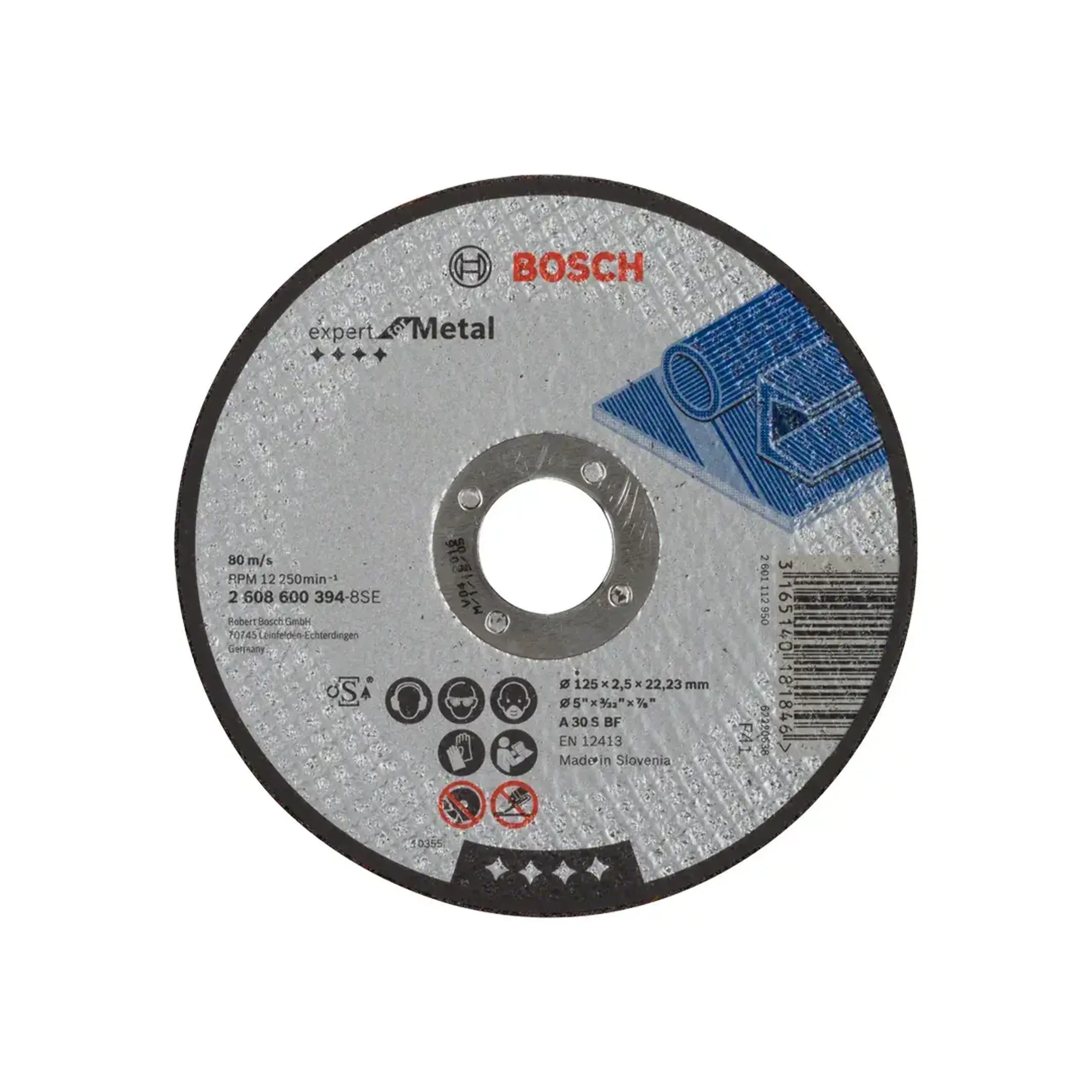 Disc de tăiat pentru metal 125 * 22.23 mm Bosch