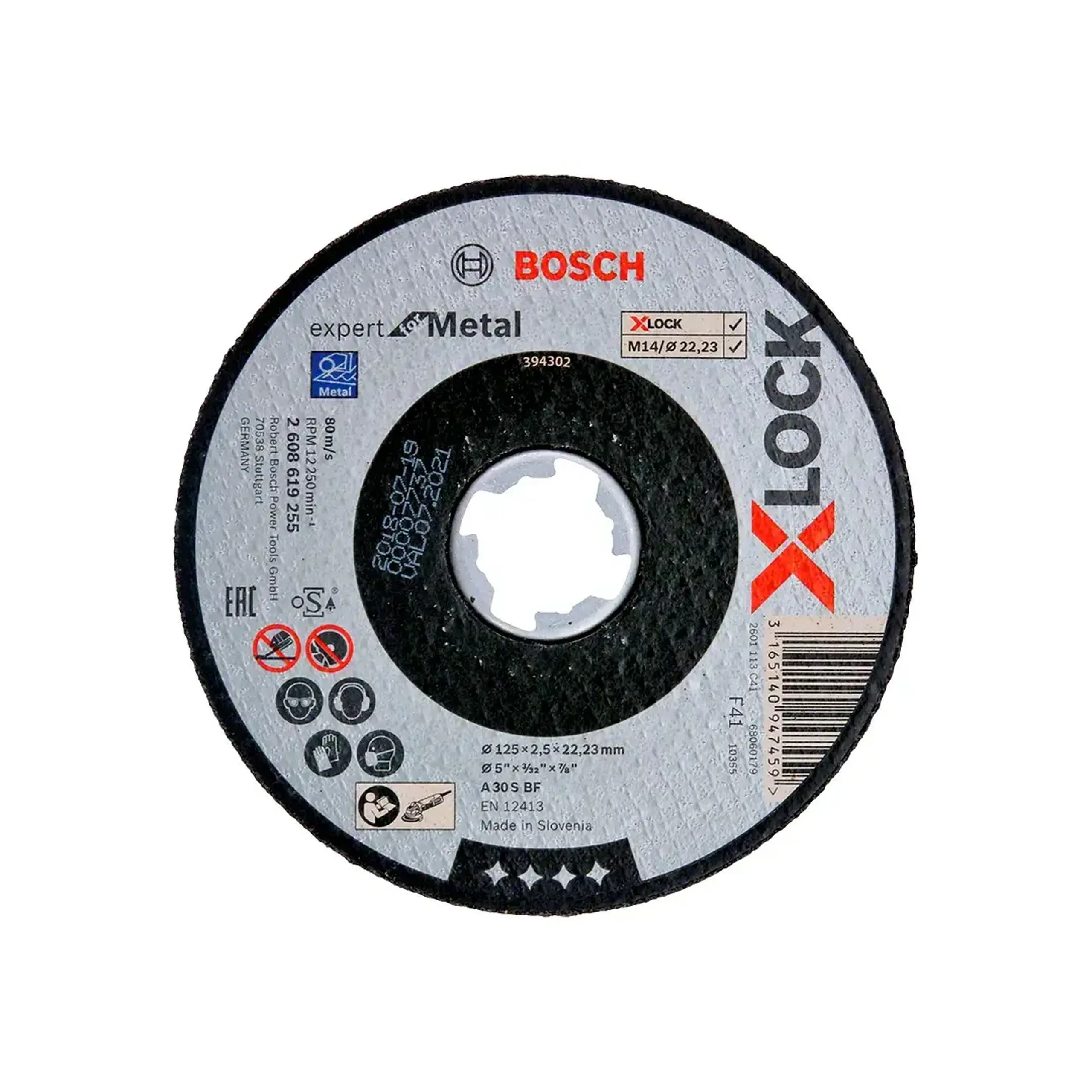 Disc de tăiat pentru metal X-Lock 115 * 22.23 mm Bosch - 2.5 mm (L x W x H x Ø) 125 *