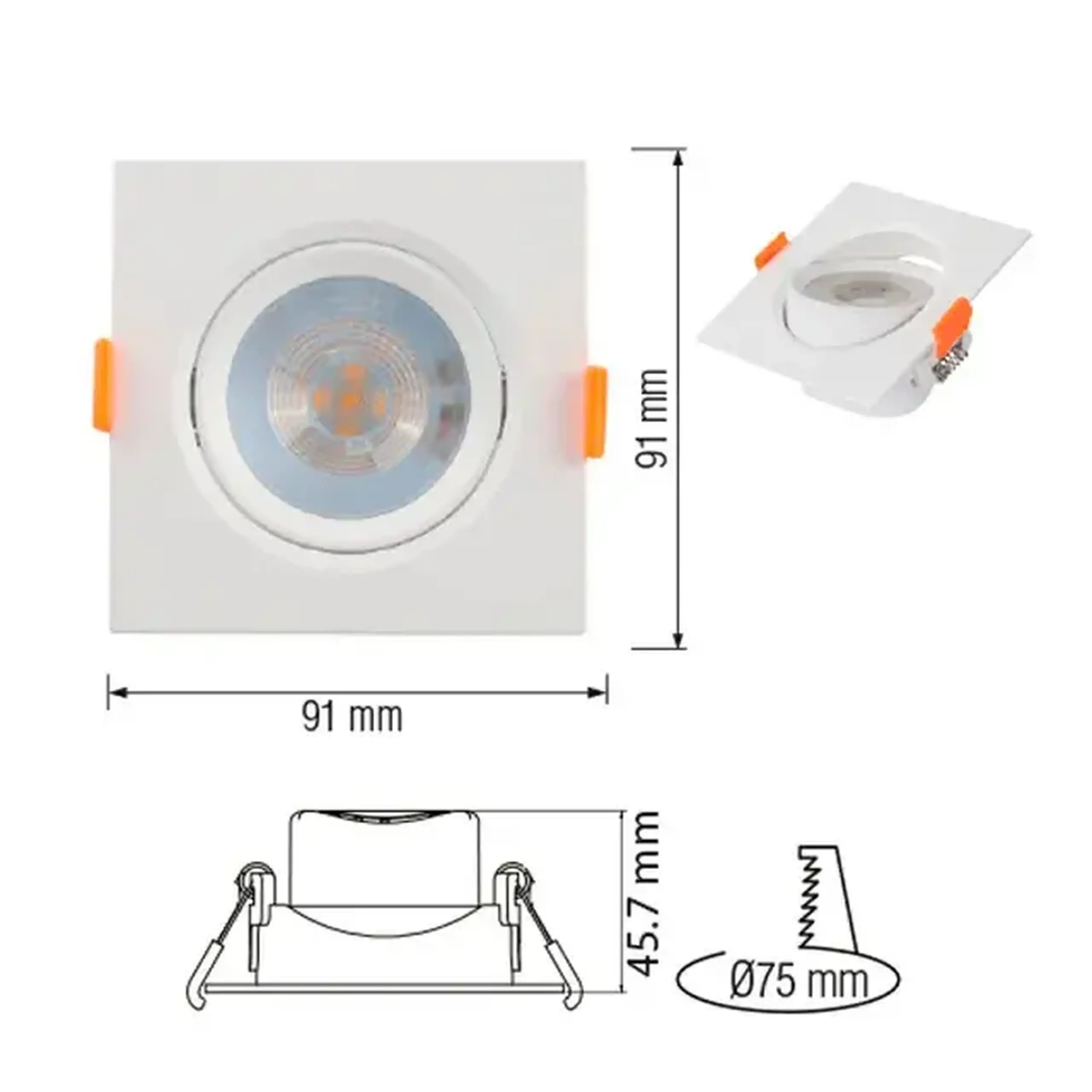Felinar LED MAYA-5 5 W SMD 6400 K 220 - 240 V IP20 Horoz - Model MAYA-5