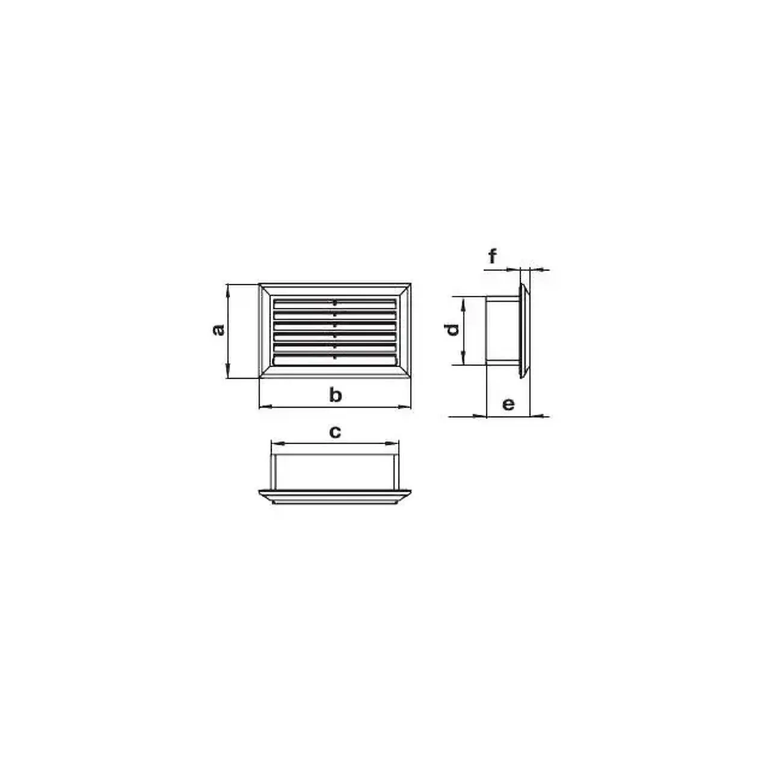 Conector de aeroduct Ventika EL 60 93 x 232 x 76 x 64 mm plastic alb