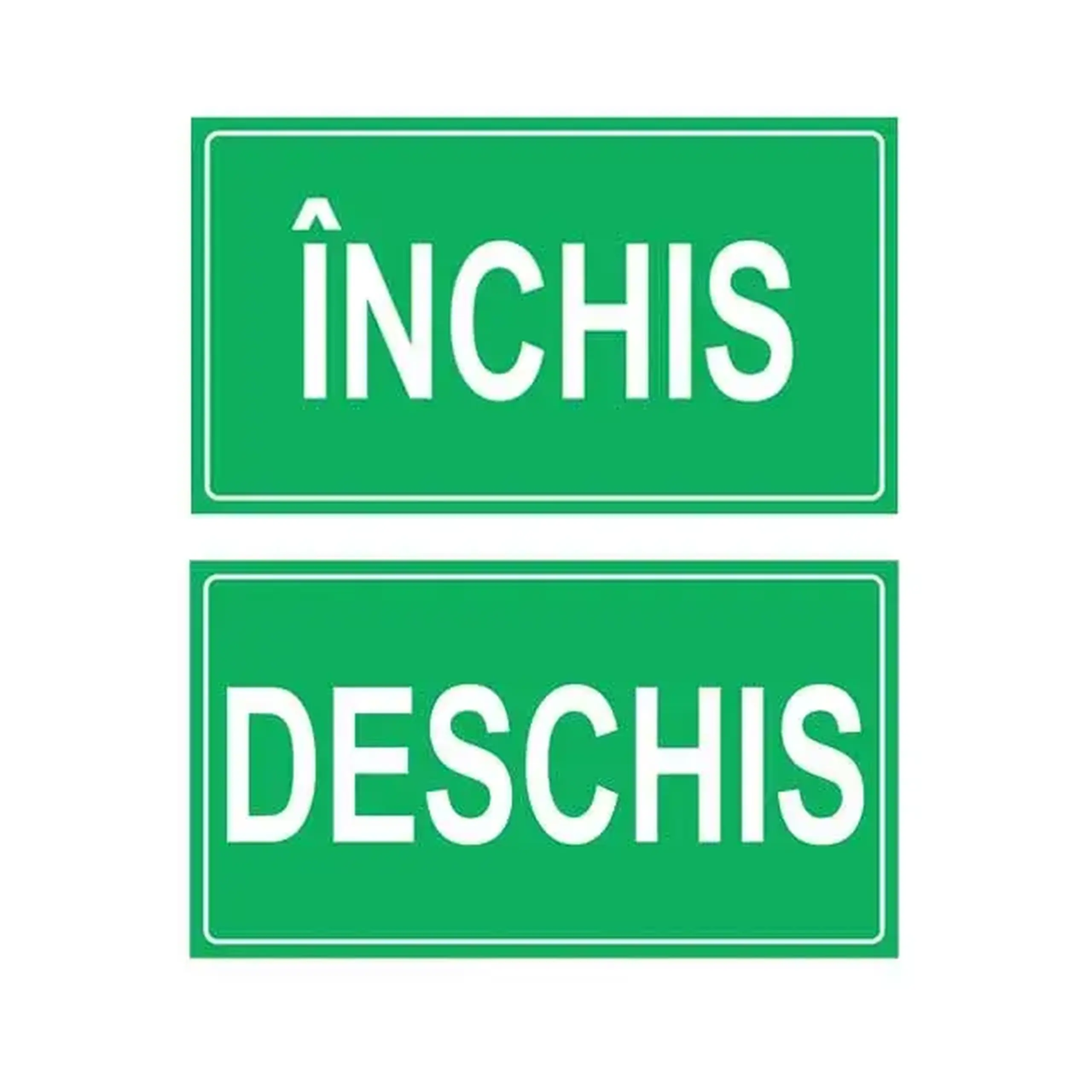 Indicator Închis/Deschis 240 x 120 mm verde/Alb