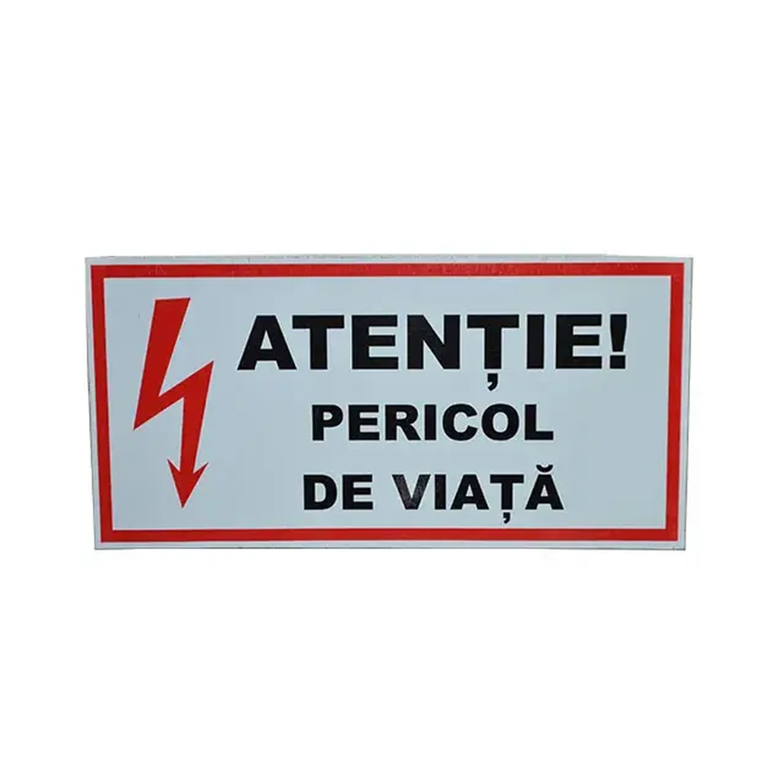 Indicator Pericol de viață 120 x 240 mm roşu/Alb/Negru