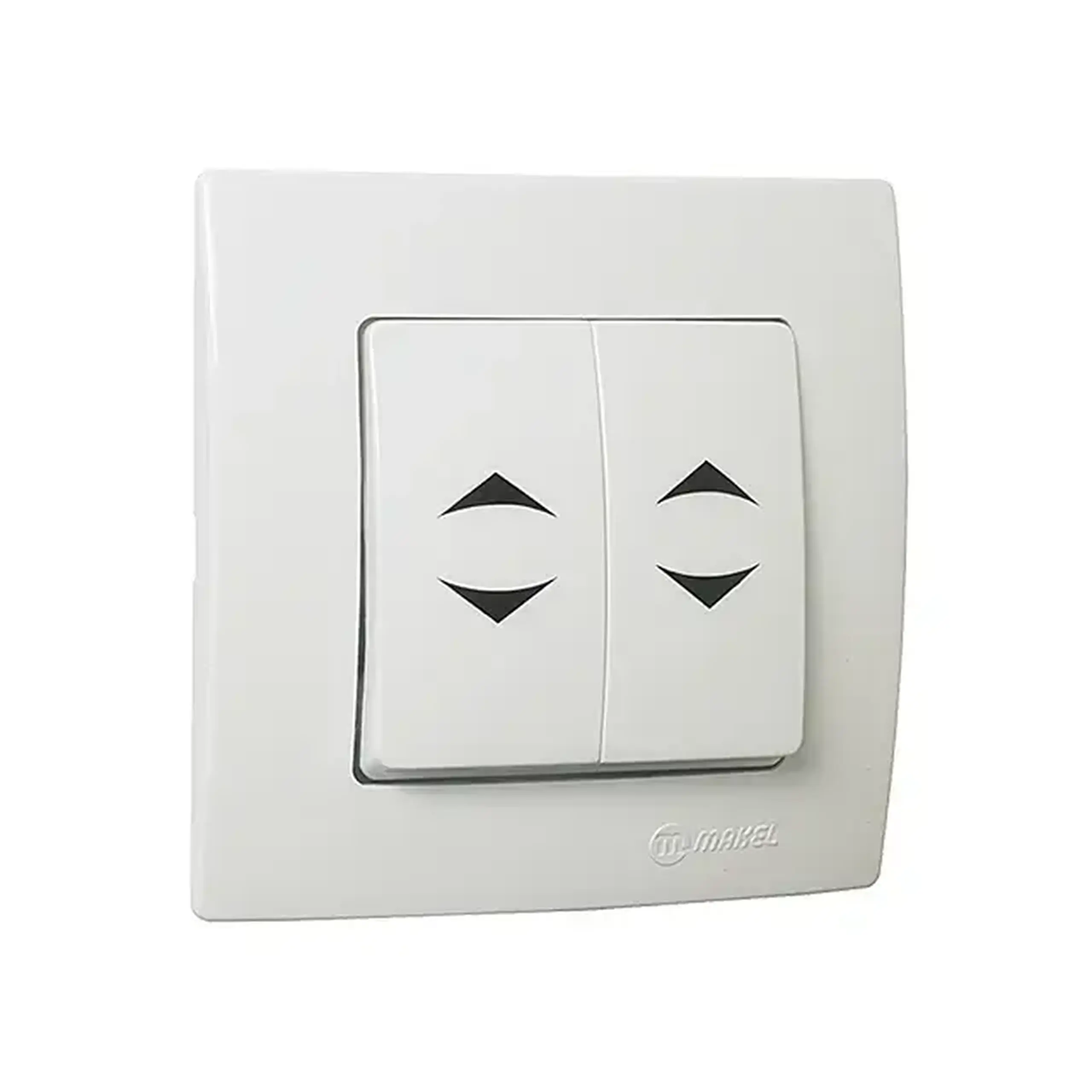 Întrerupător dublu cap scară LILIUM 10 A 220 - 240 V alb Makel - Culoare Alb