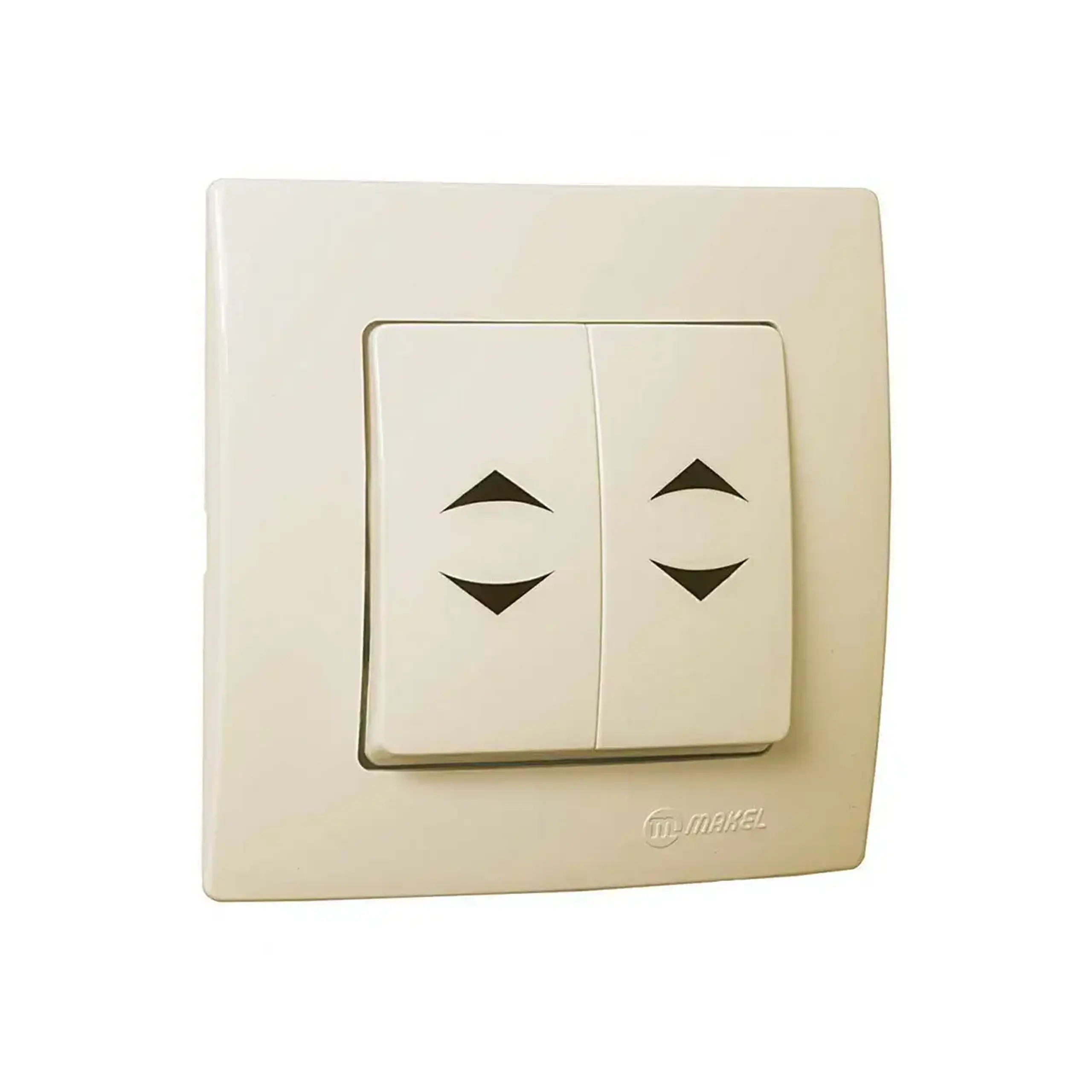 Întrerupător dublu cap scară LILIUM 10 A 220 - 240 V alb Makel - Culoare Crem