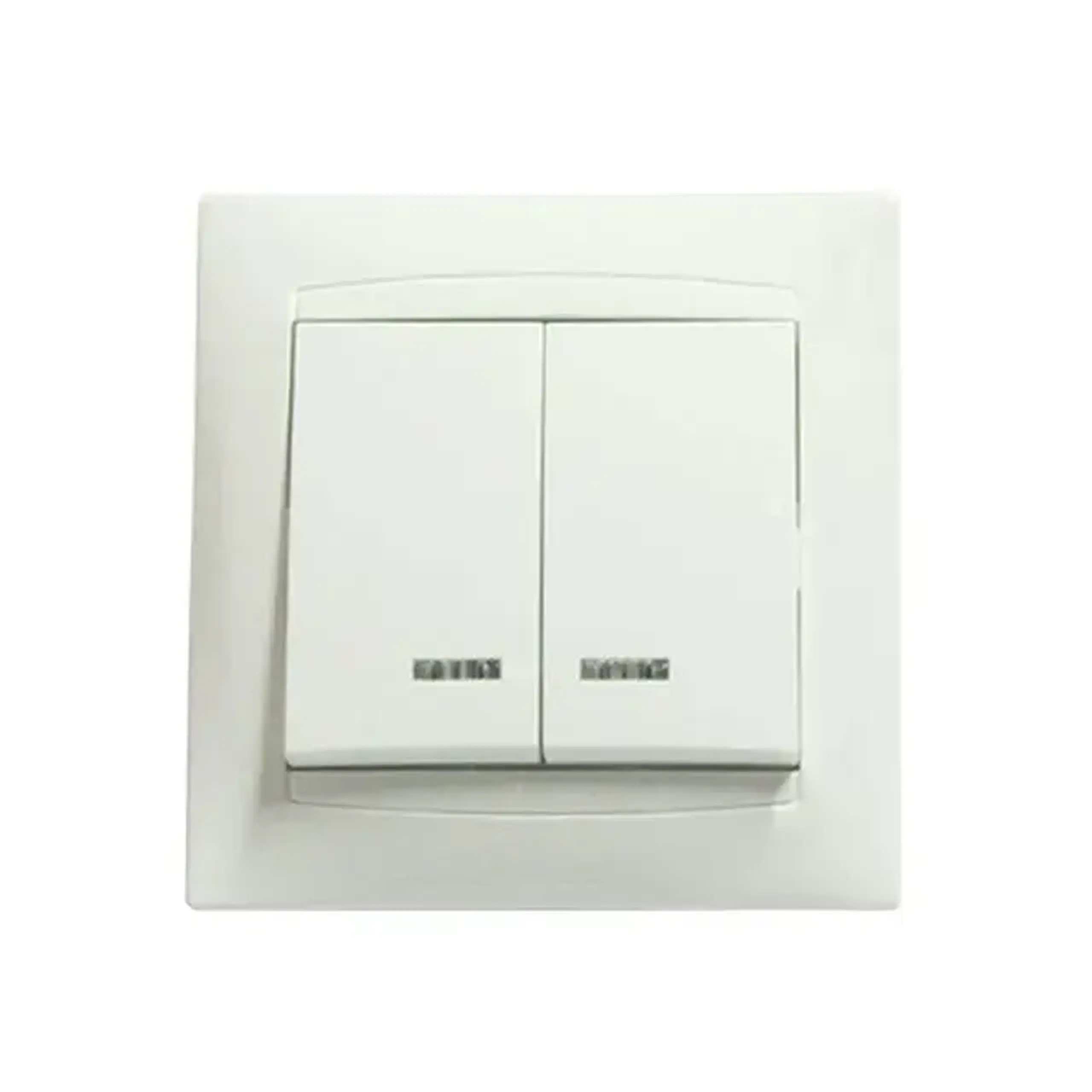 Întrerupător dublu cu indicator 9206-02N JASMIN 10 A 230 V alb Elmos