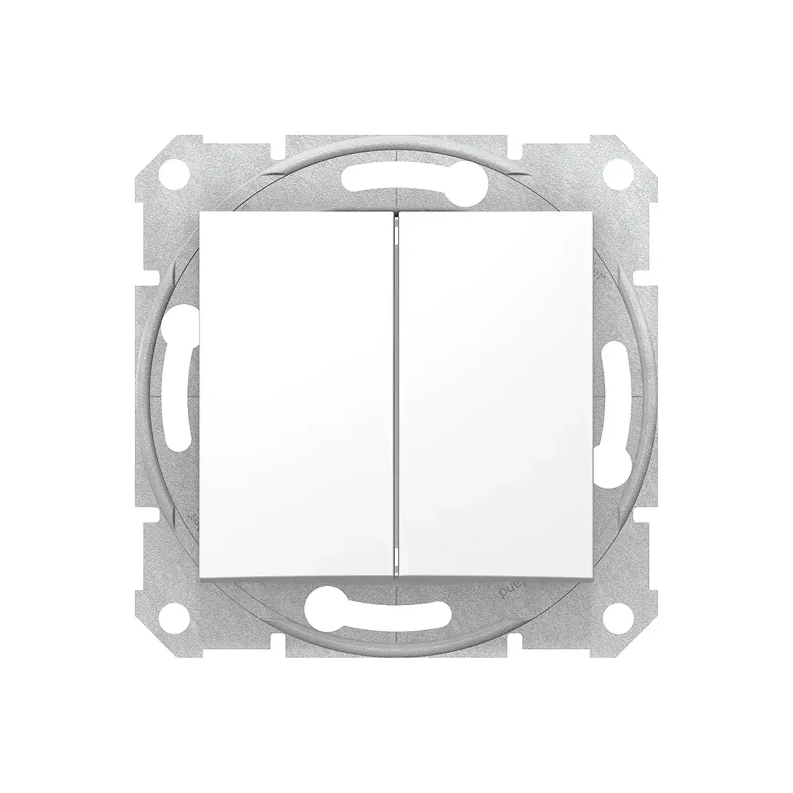 Întrerupător dublu SDN0300121 SEDNA 10 A 250 V alb Schneider-Electric