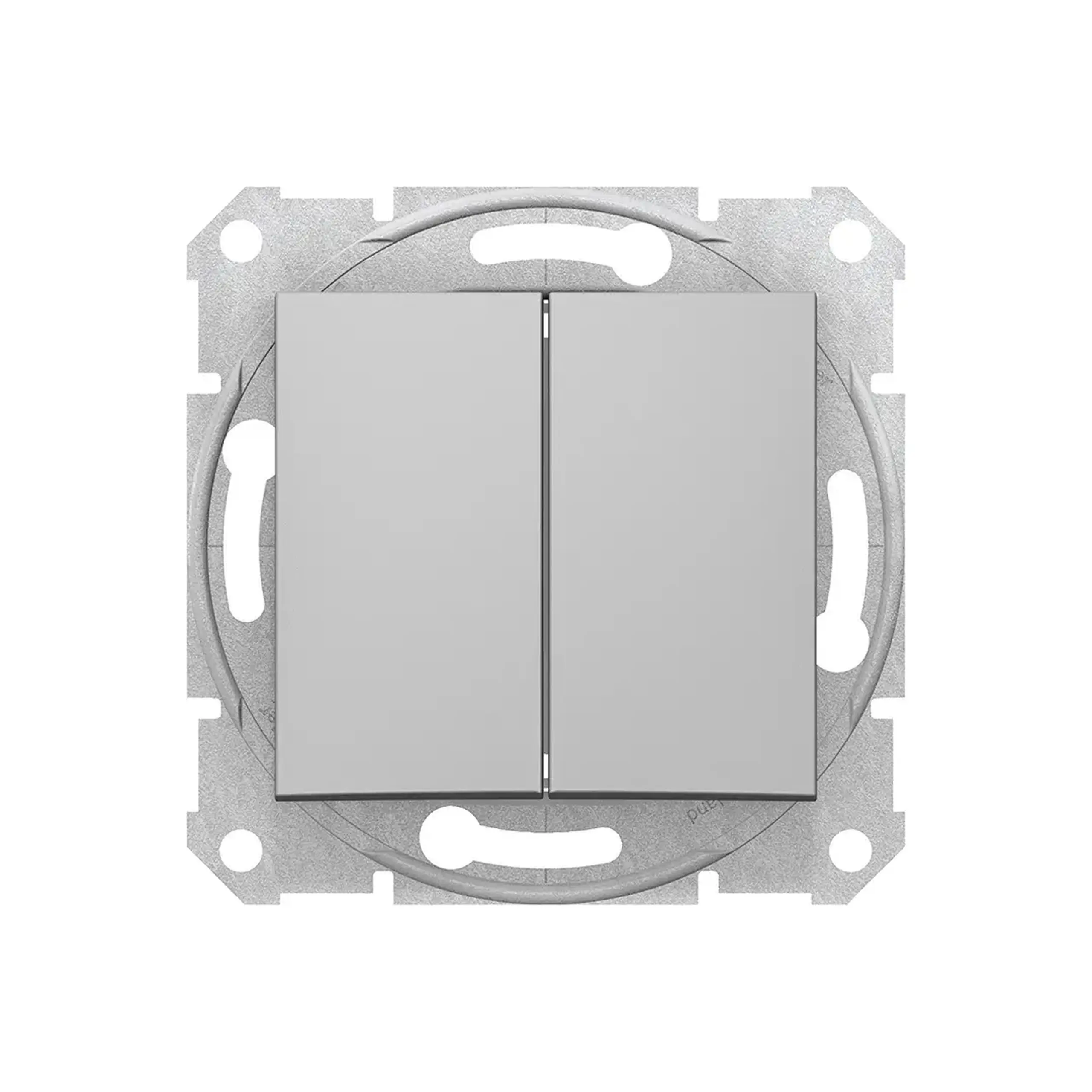 Întrerupător dublu SEDNA 10 A 220 - 240 V aluminiu Schneider-Electric