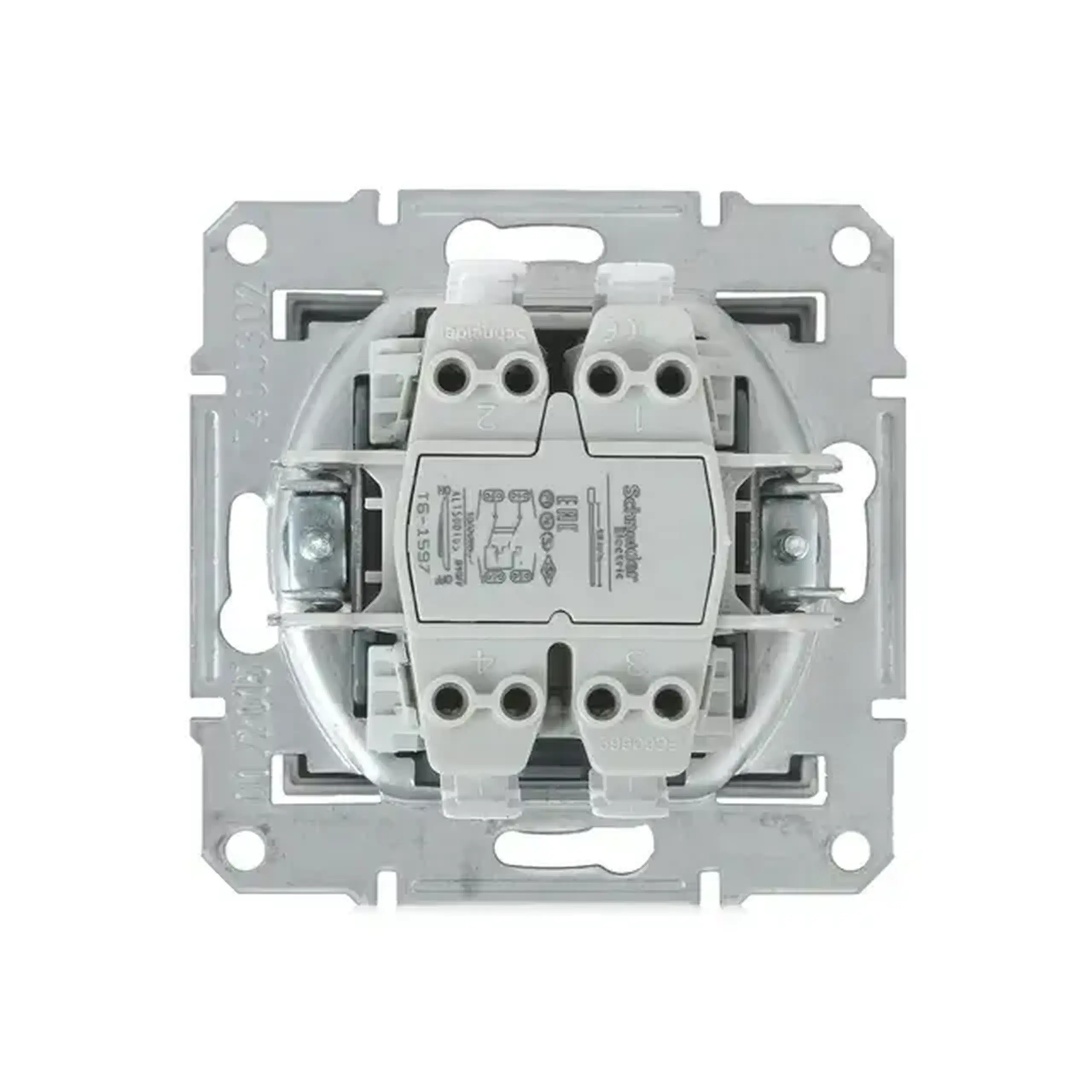 Întrerupător dublu SDN0300121 SEDNA 10 A 250 V alb Schneider-Electric