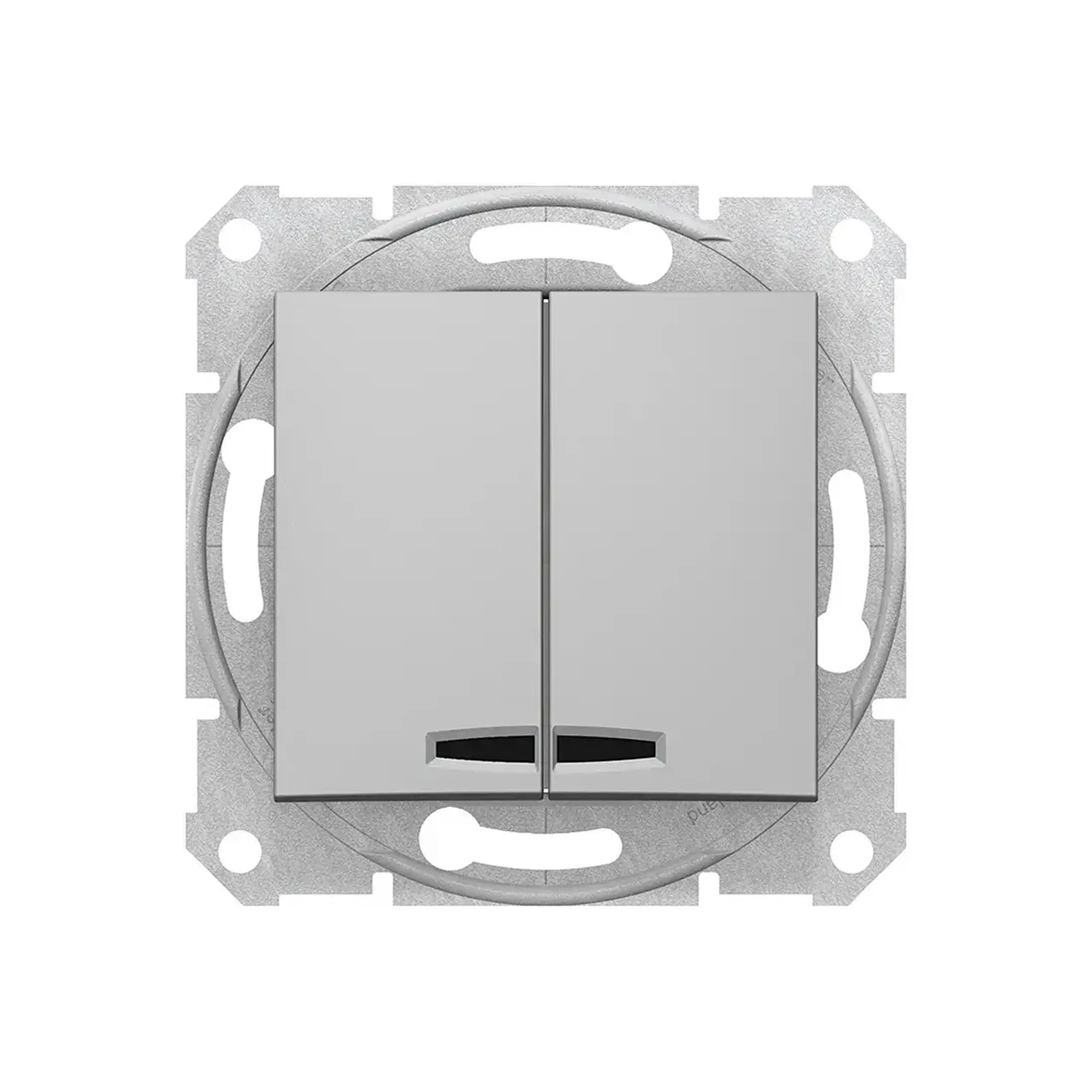 Întrerupător dublu interior cu indicator SDN0300360 SEDNA 10 A 250 V aluminiu Schneider-Electric