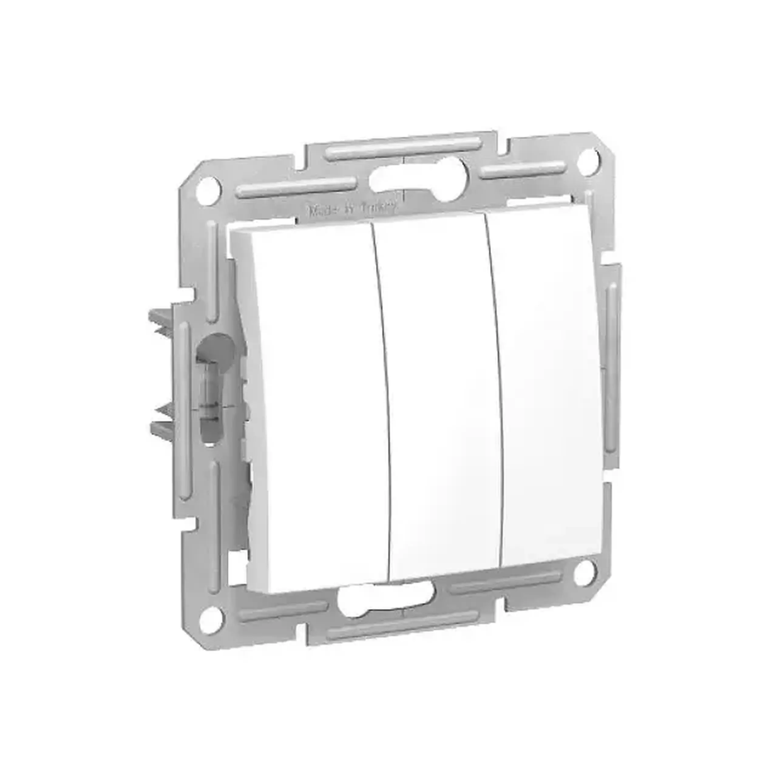 Întrerupător triplu SEDNA 10 A 250 V alb Schneider-Electric