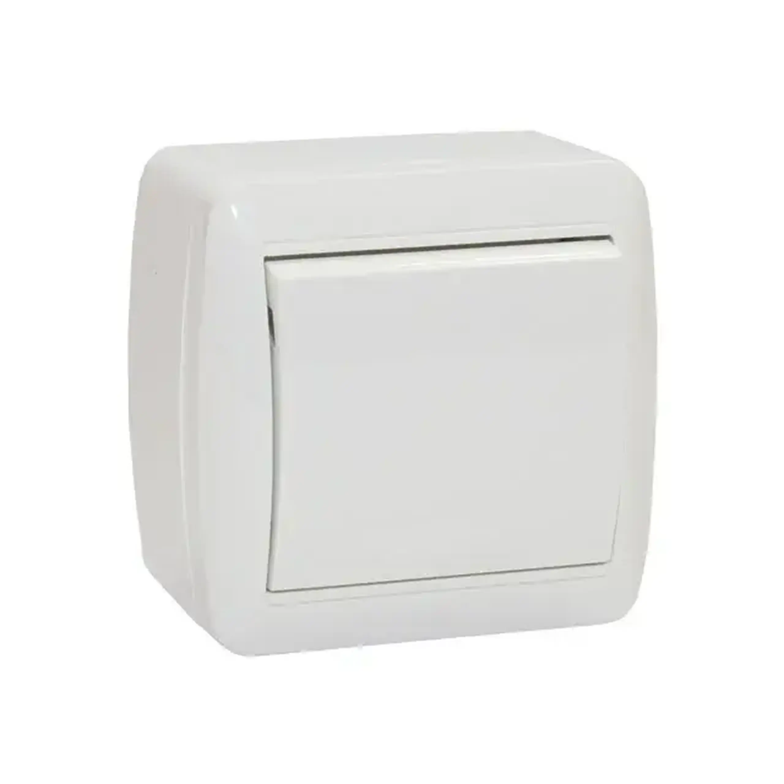 Întrerupător unitar 10 A 230 V alb Elmos