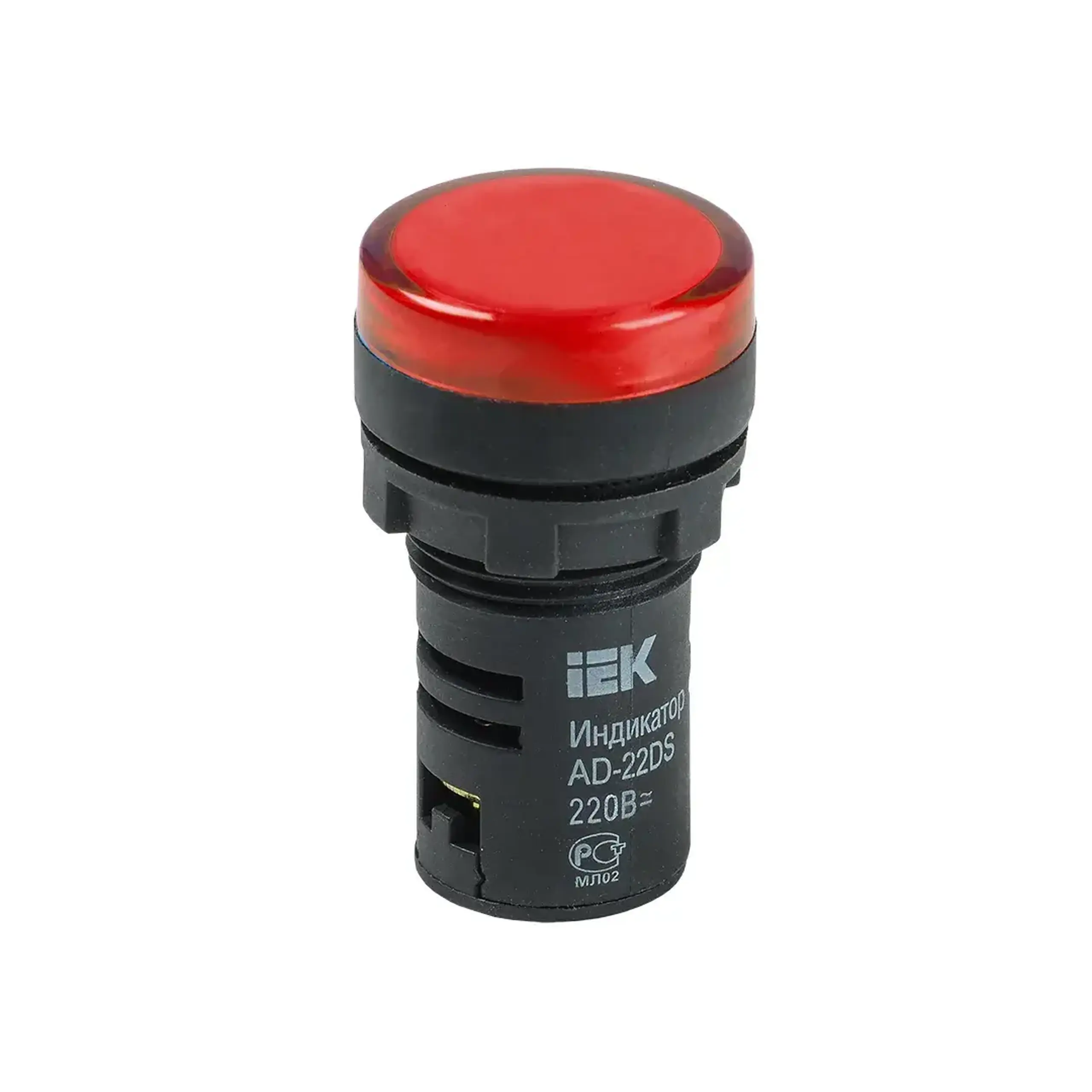 Lampă signal IEK AD16DS 1P 220 V 10 A IP40 roșu