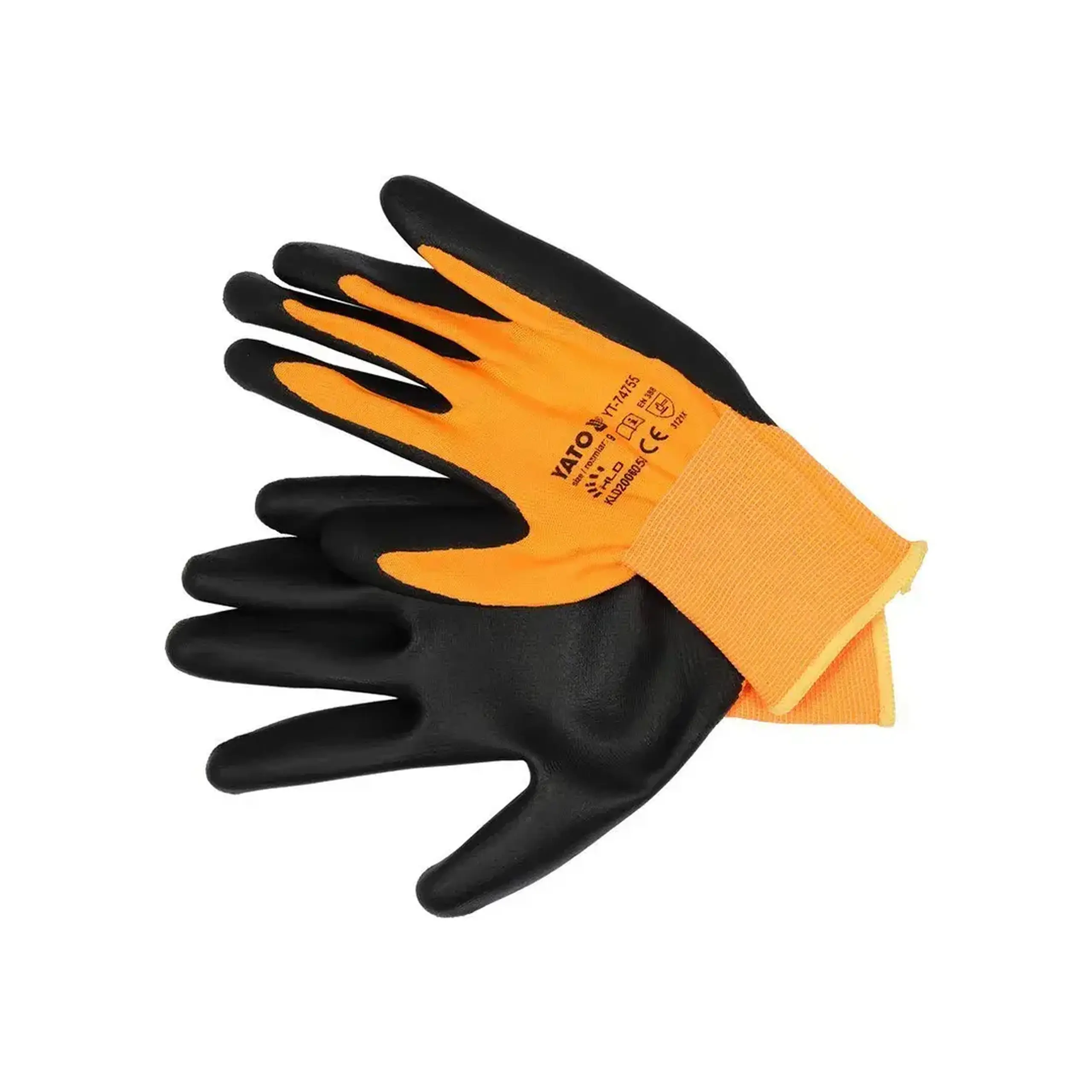 Mănuși de lucru 8 Negru/Portocaliu Yato - 9 Nailon/Nitril