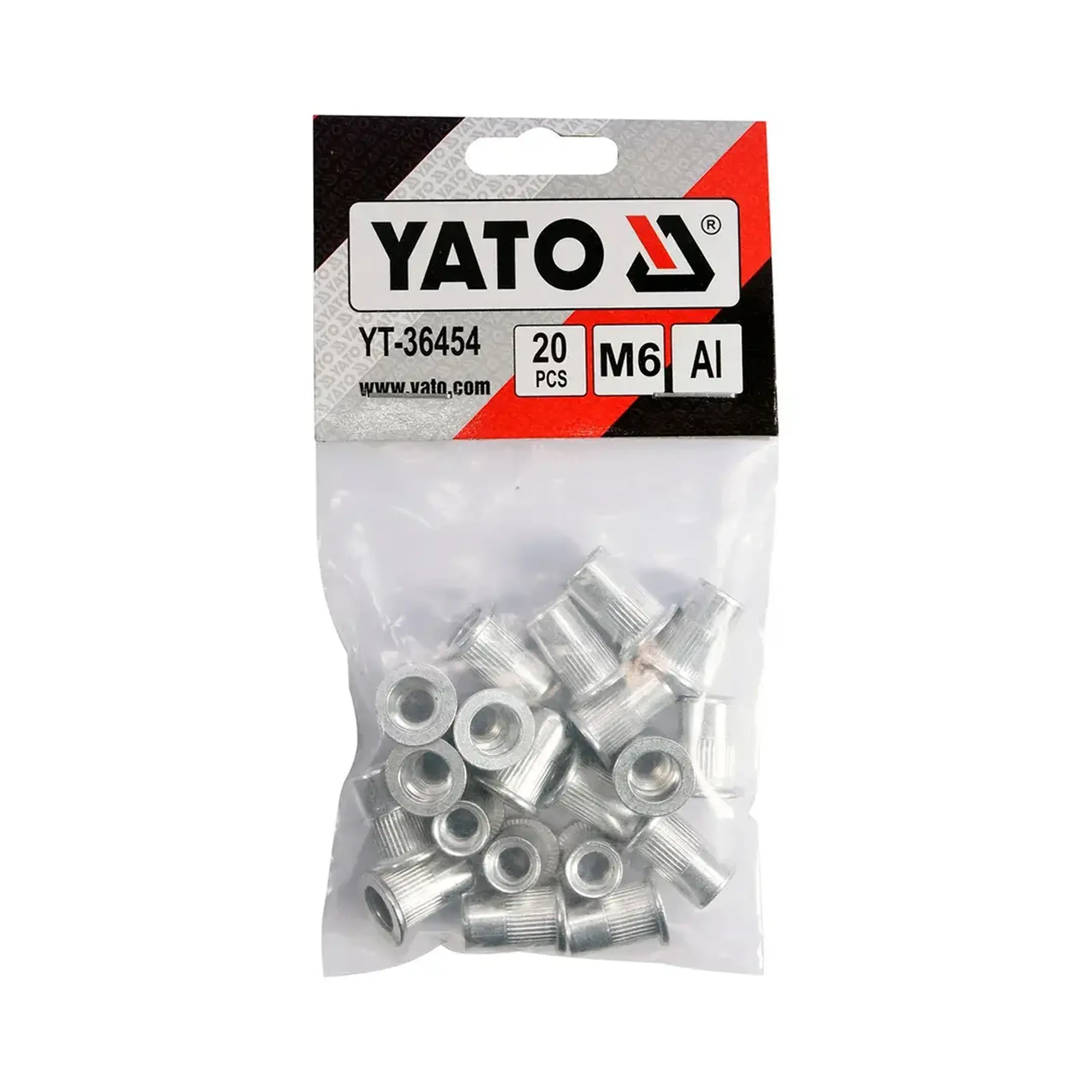 Nituri cu filet 6 * 14 mm Yato Aluminiu 20 buc.