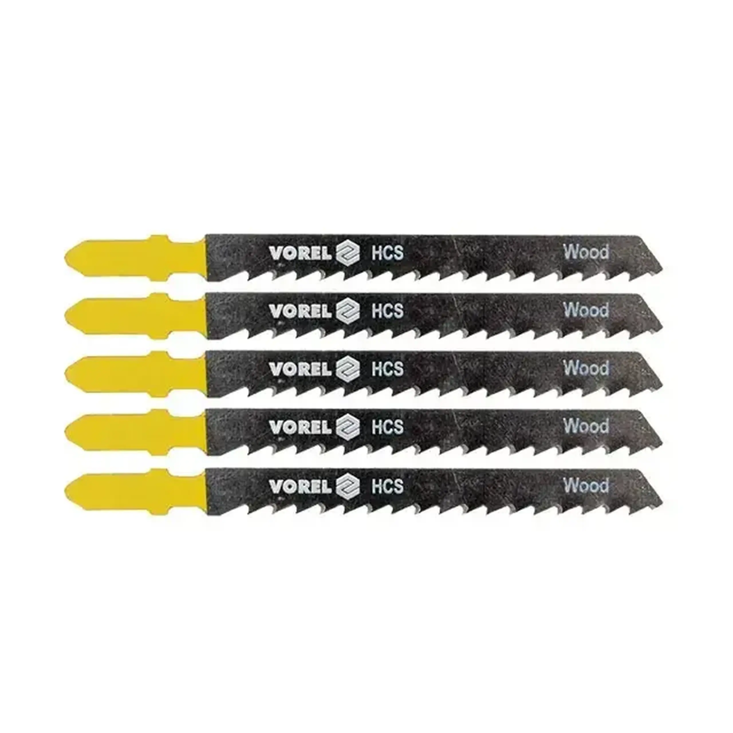 Set pânze pentru lemn pentru fierăstrau vertical (pendular) 100 mm 5 buc. Vorel - 6 TPI Oțel HCS
