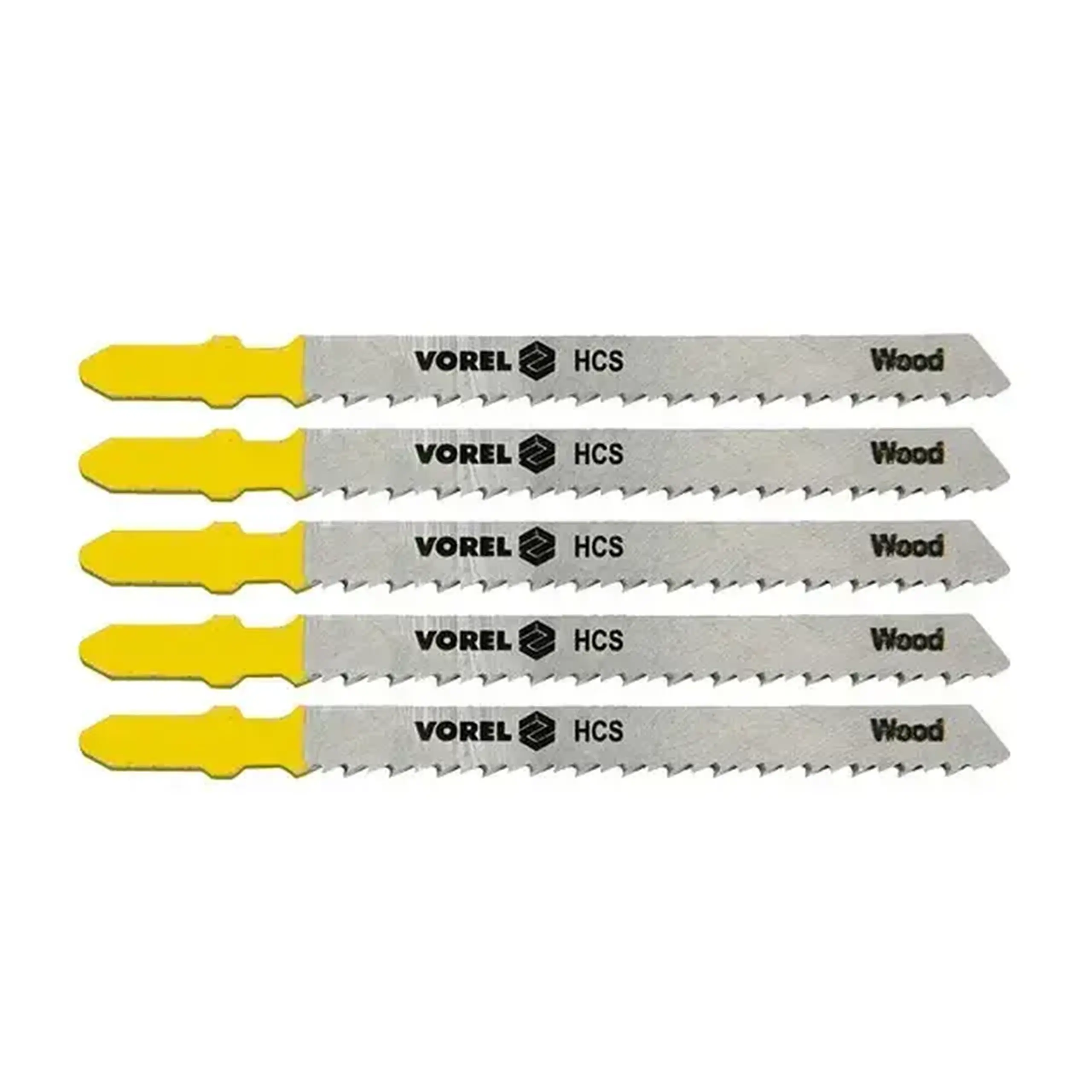 Set pânze pentru lemn pentru fierăstrau vertical (pendular) 100 mm 5 buc. Vorel - 10 TPI Oțel HCS