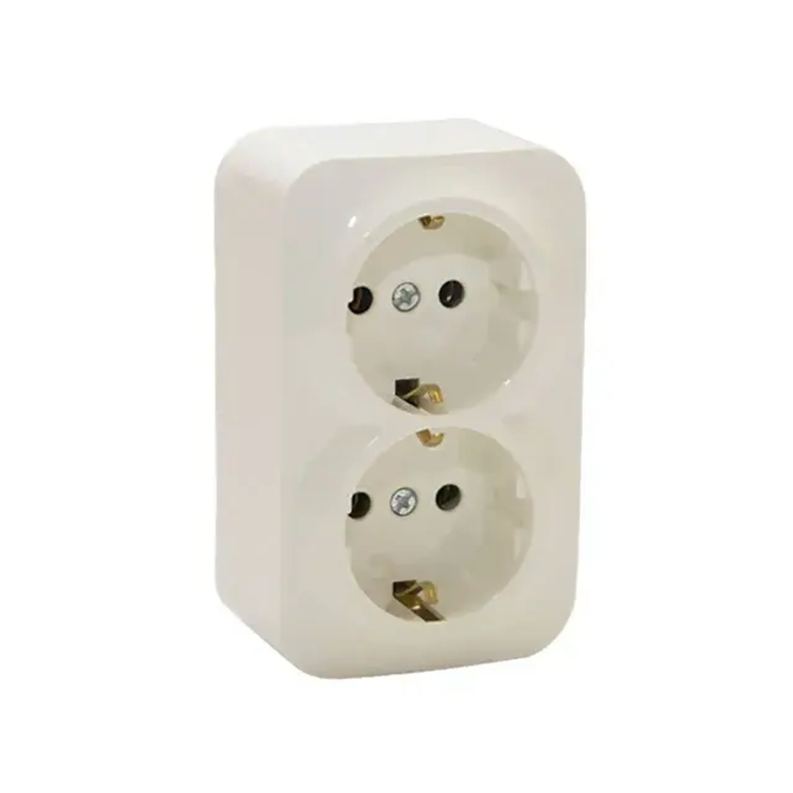 Priză dublă euro 10 A 230 V Cream Elmos