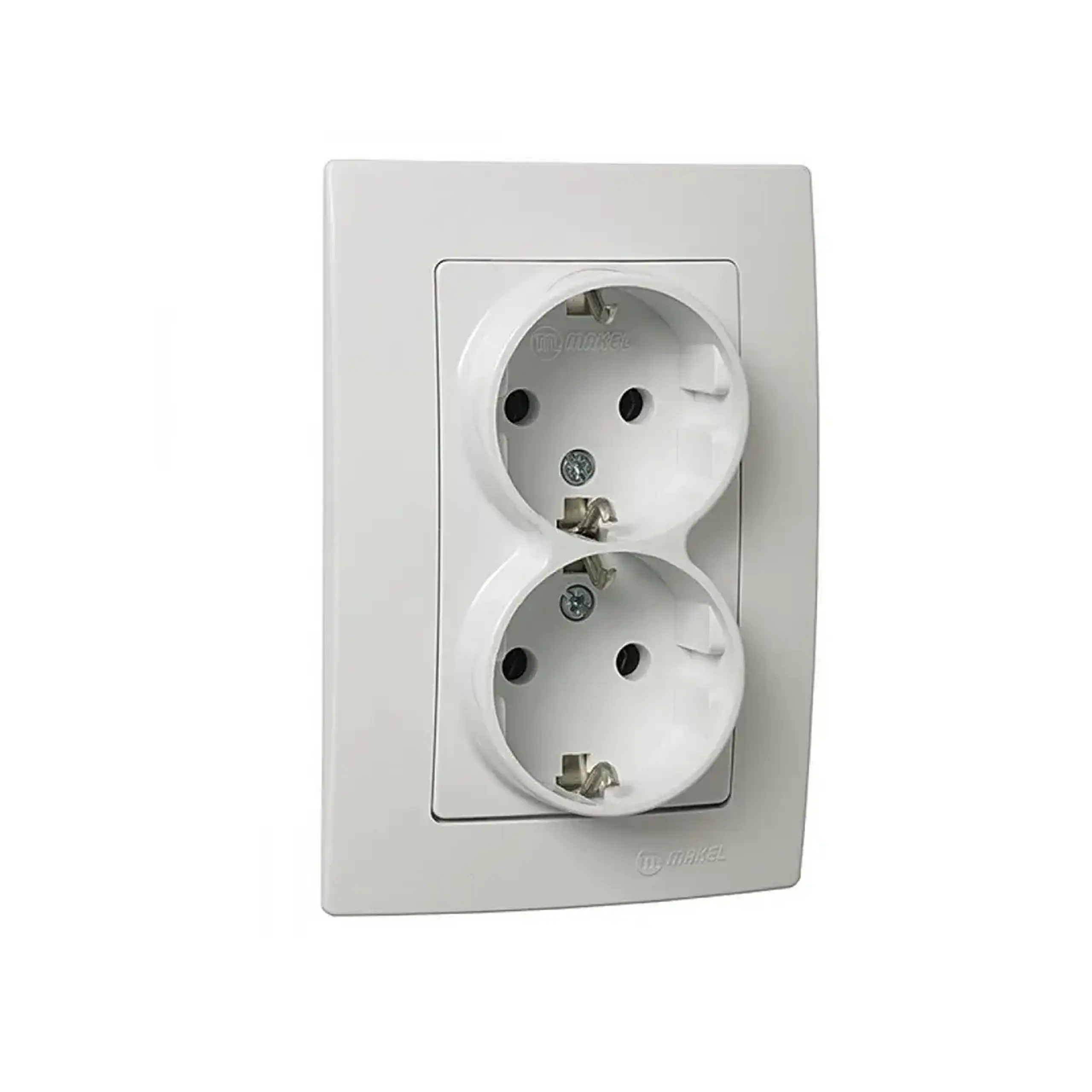 Priză dublă euro LILIUM 16 A 220 - 240 V alb Makel