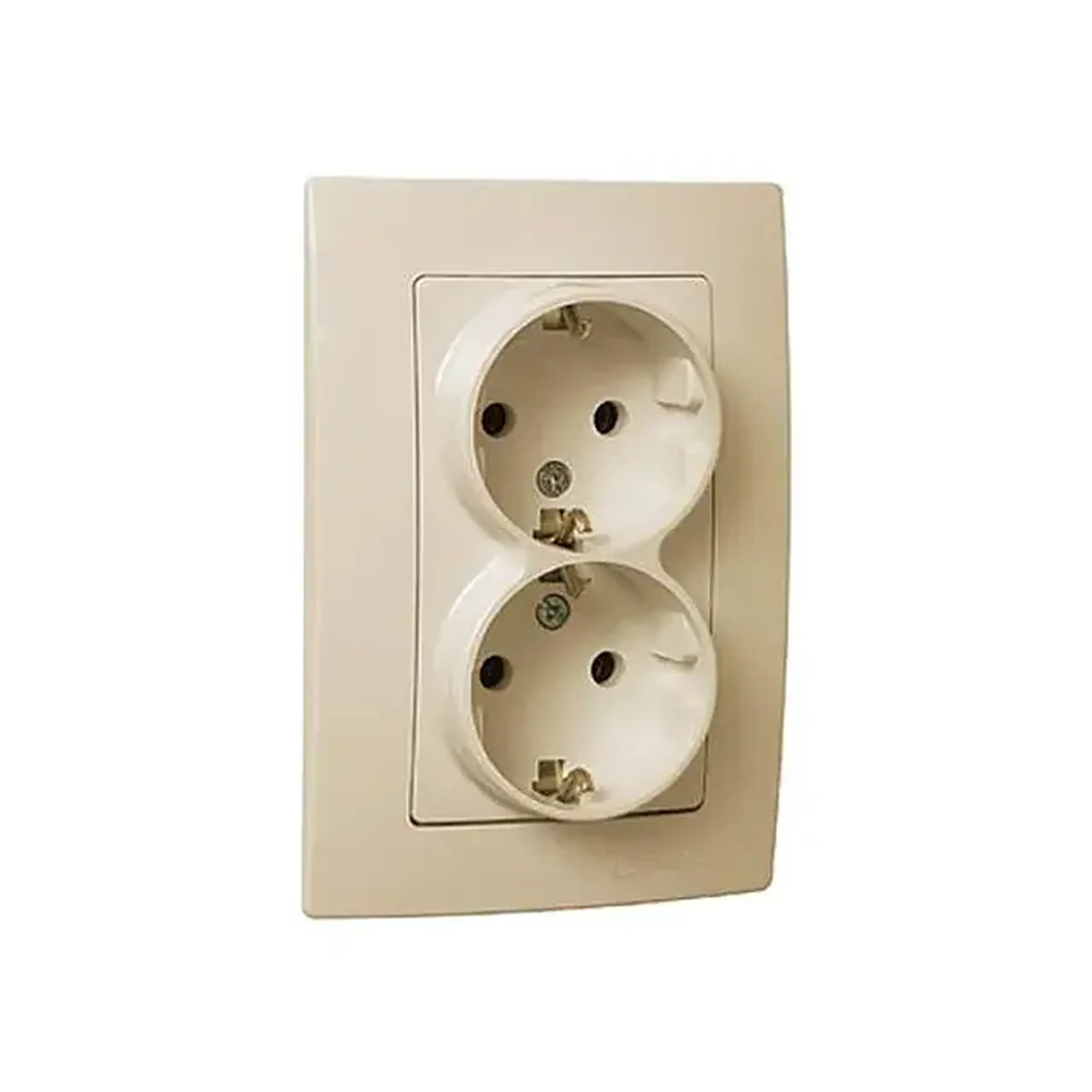 Priză dublă euro 16 A 250 V crem Makel