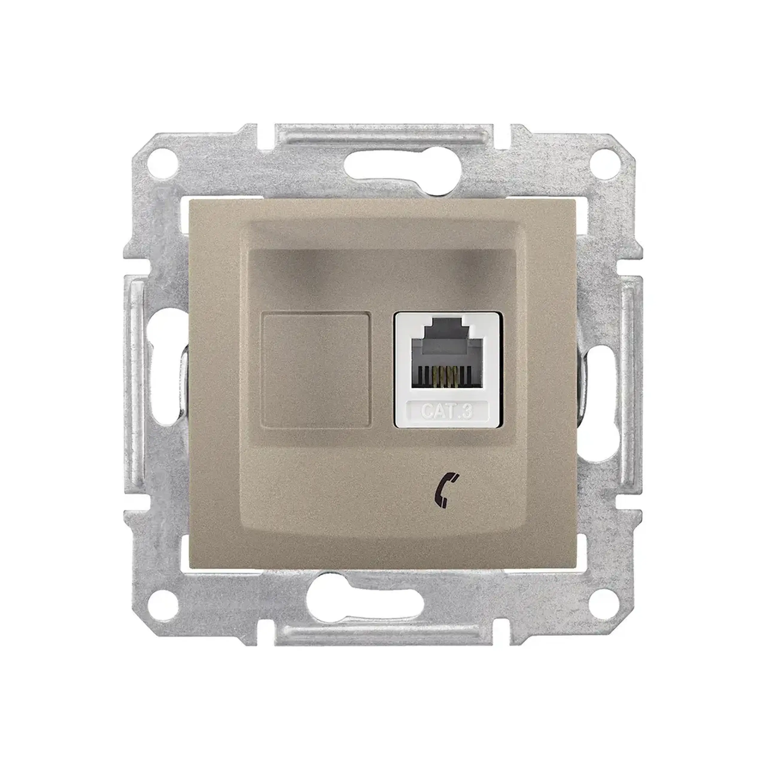 Priză de date SEDNA 16 A titan Schneider-Electric - Tip RJ11